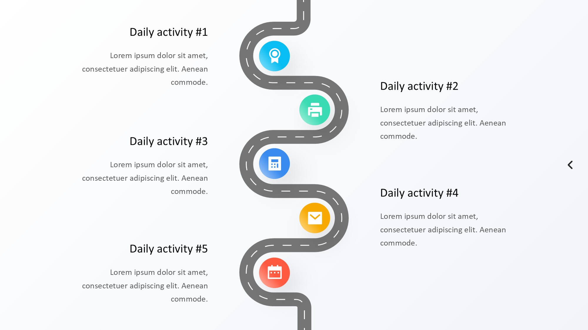 路线道路信息图示PPT模板