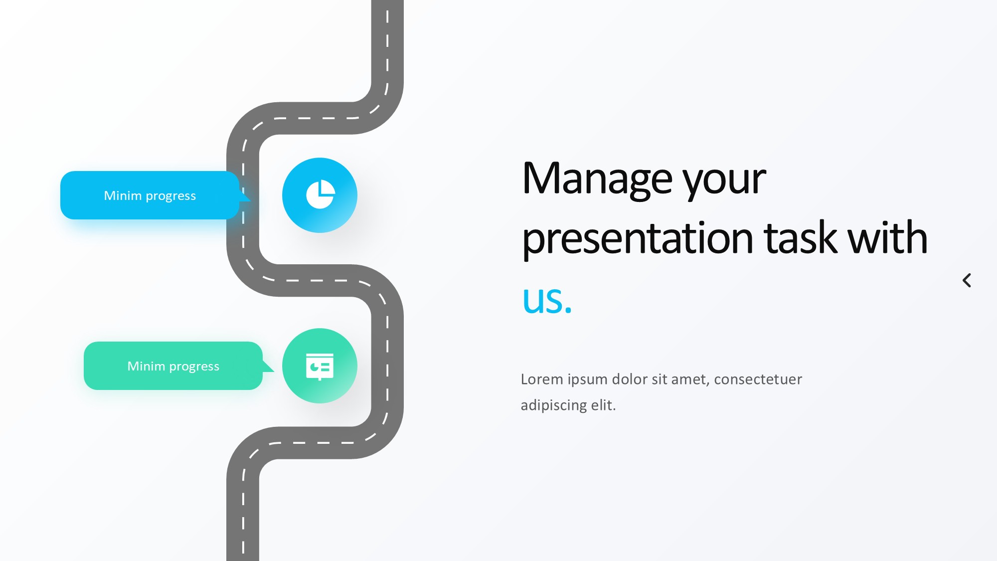 路线道路信息图示PPT模板
