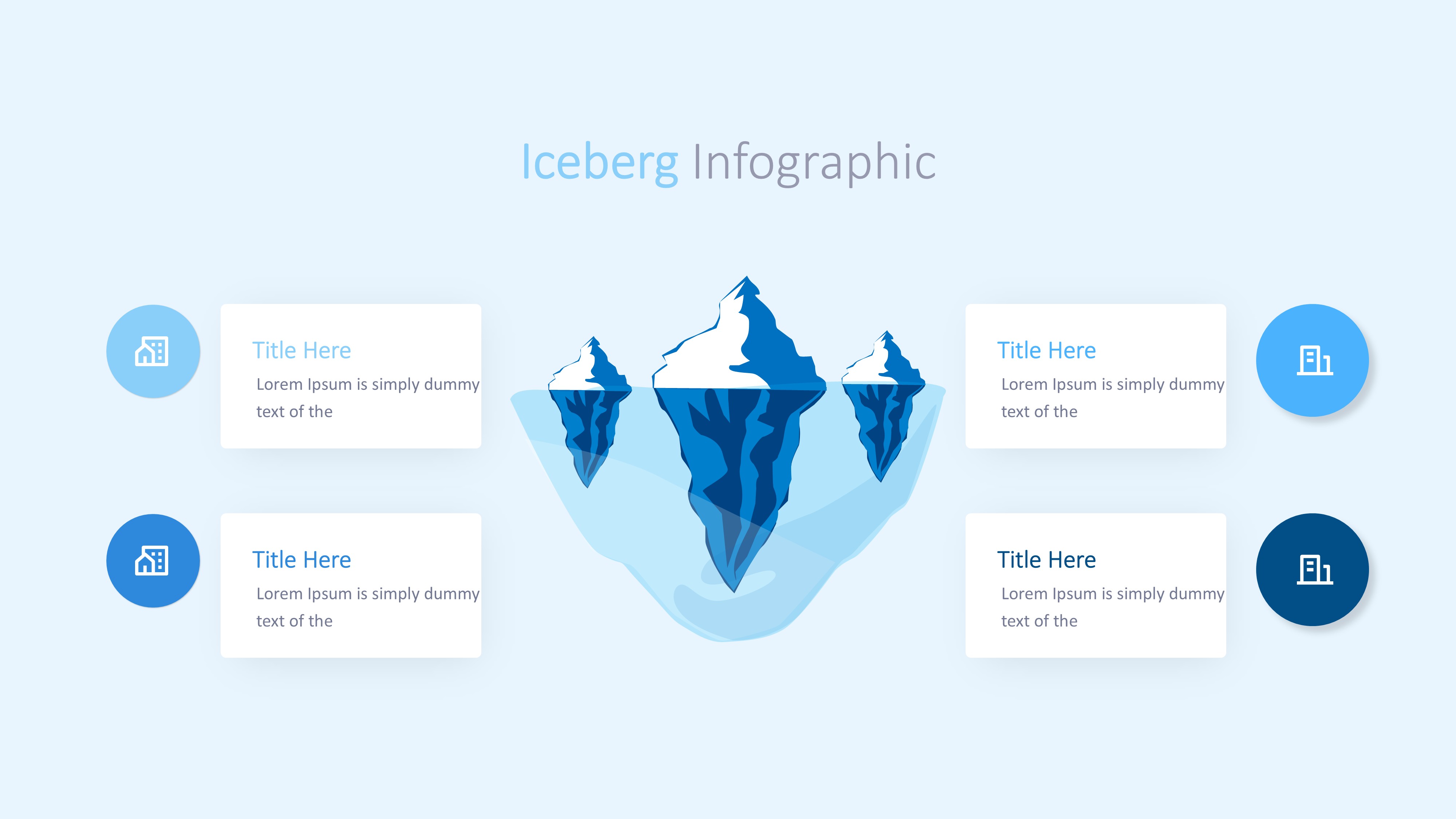 冰山雪山信息图示PPT模板