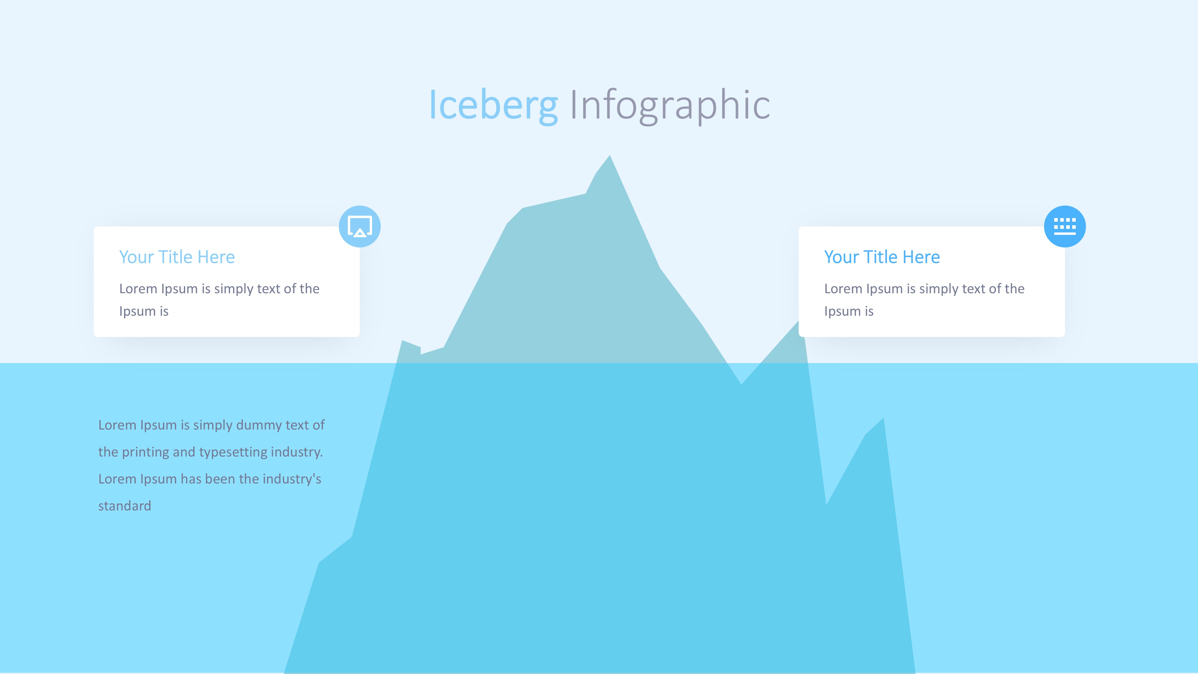 冰山雪山信息图示PPT模板