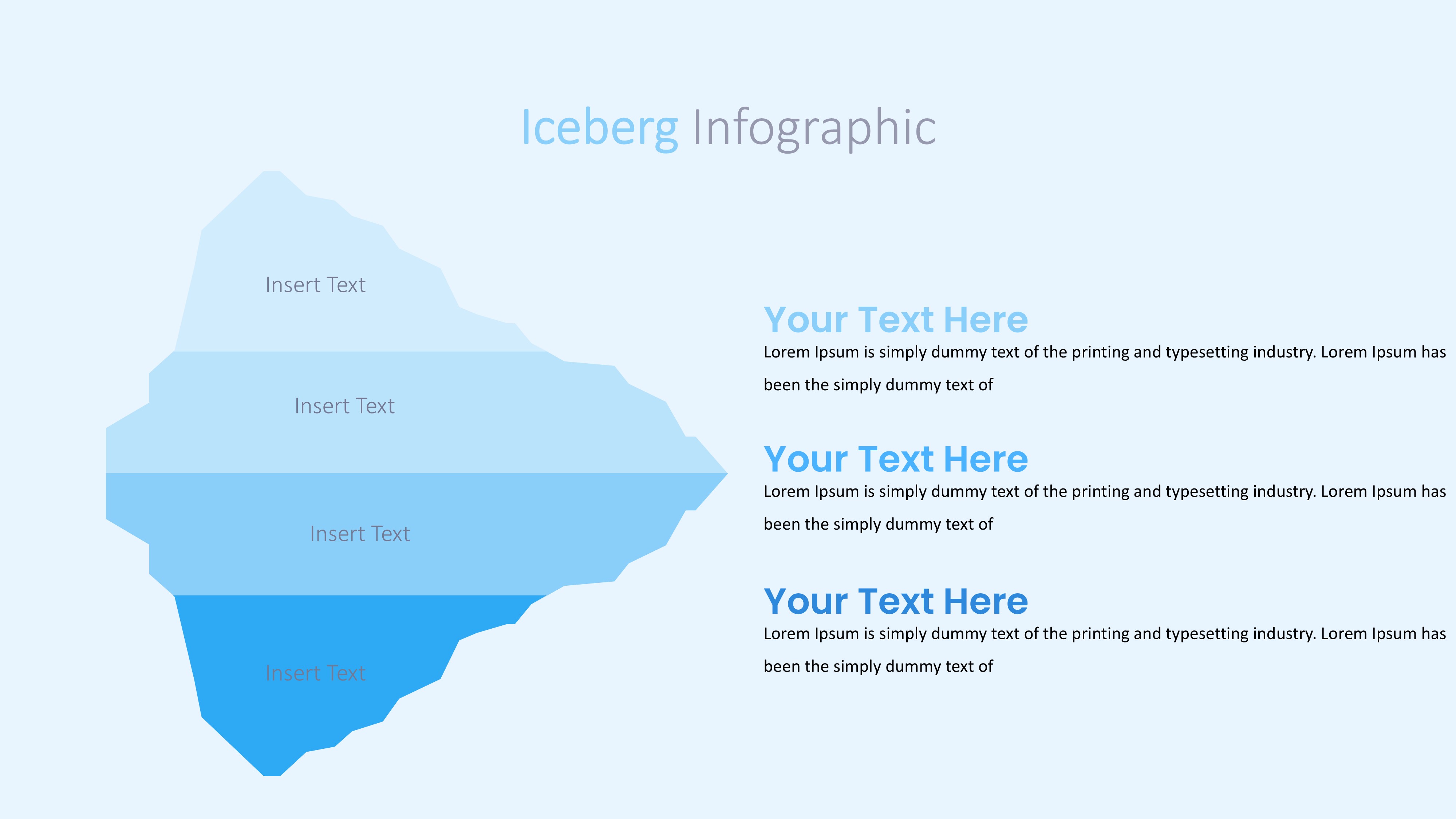 冰山雪山信息图示PPT模板