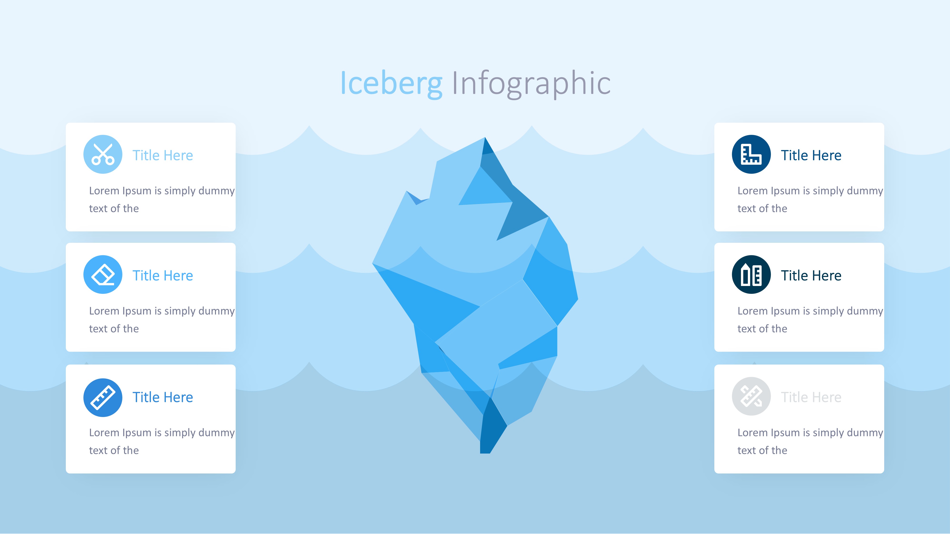 冰山雪山信息图示PPT模板
