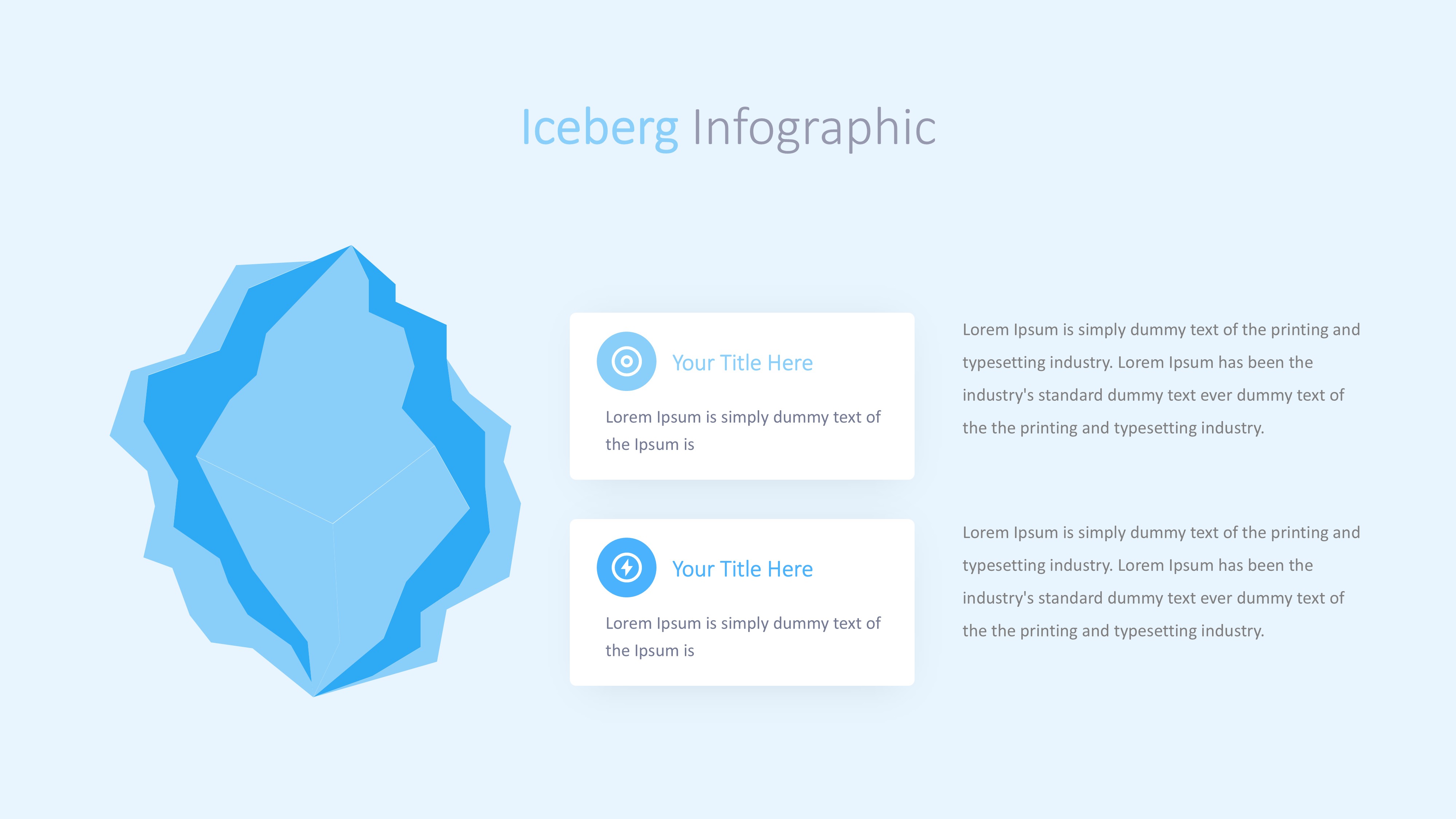 冰山雪山信息图示PPT模板