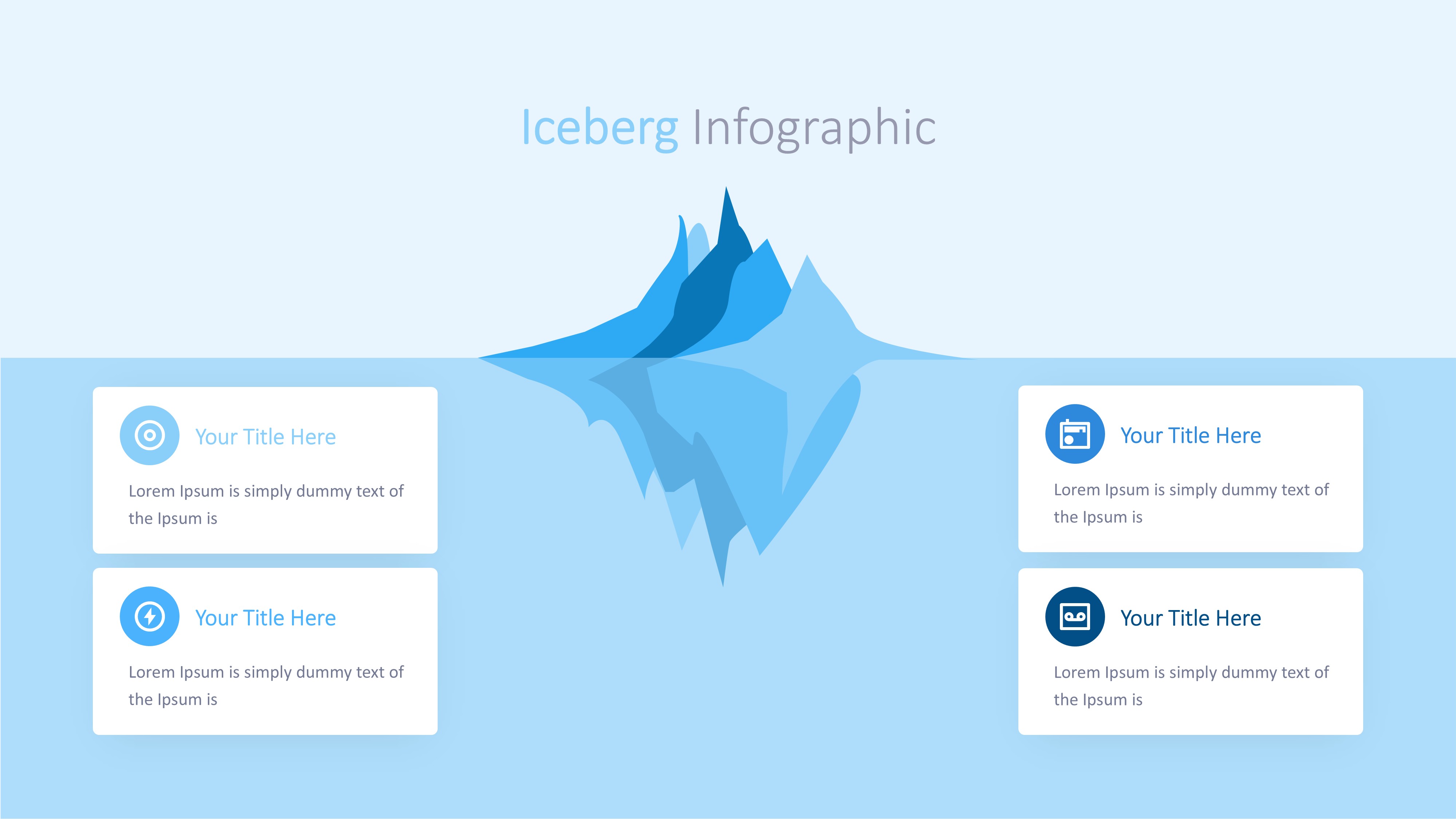 冰山雪山信息图示PPT模板
