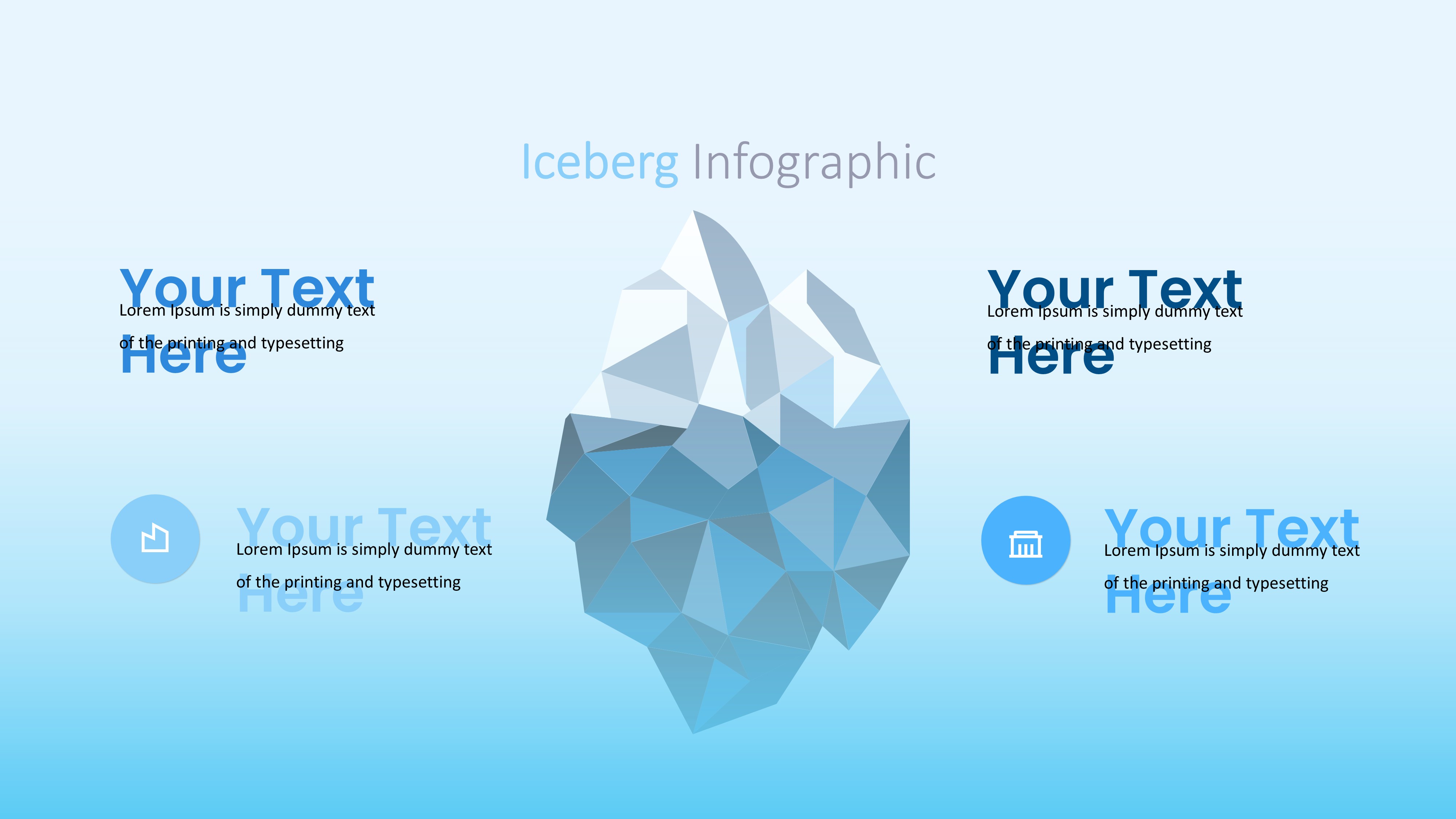 冰山雪山信息图示PPT模板