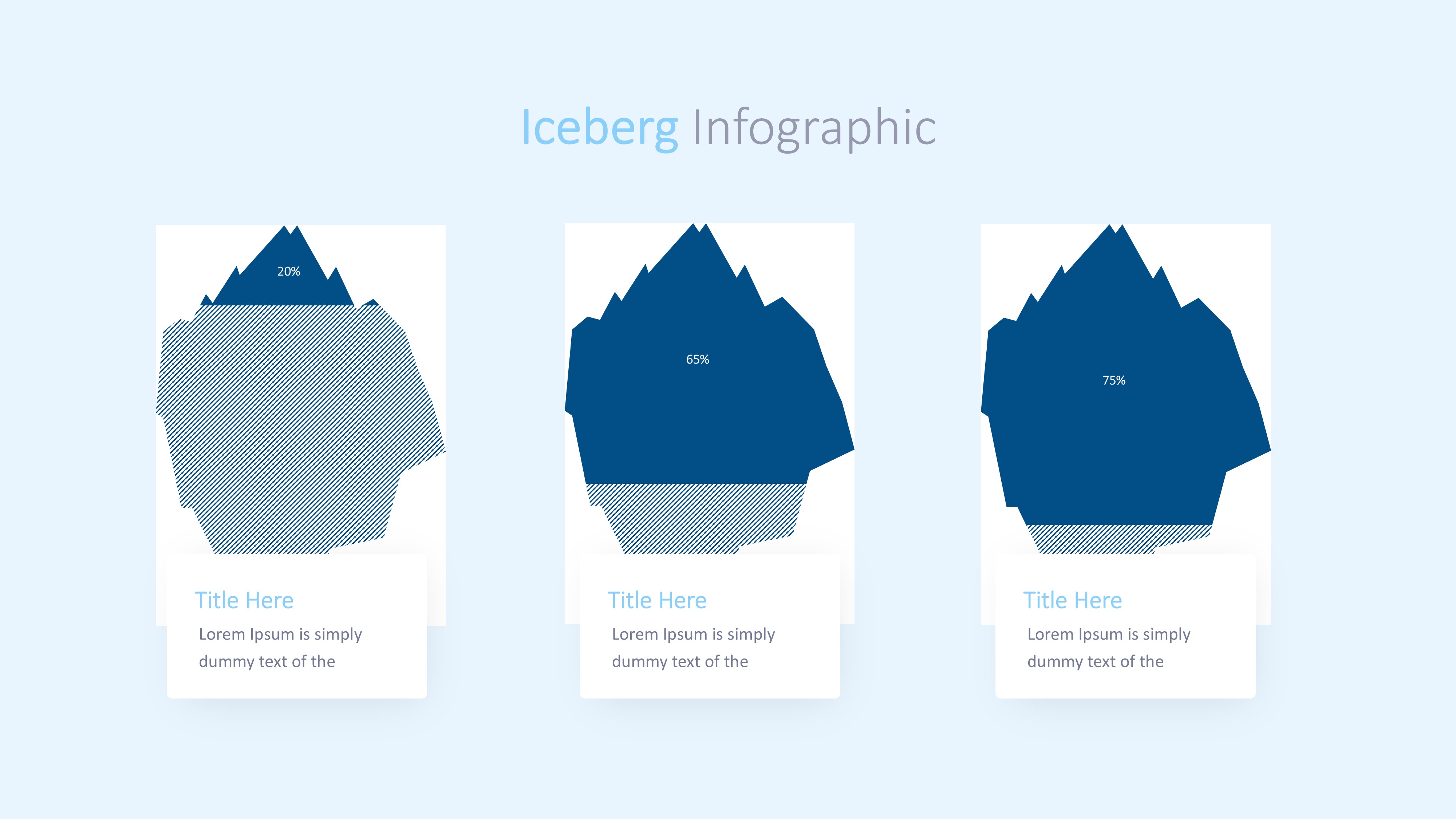 冰山雪山信息图示PPT模板