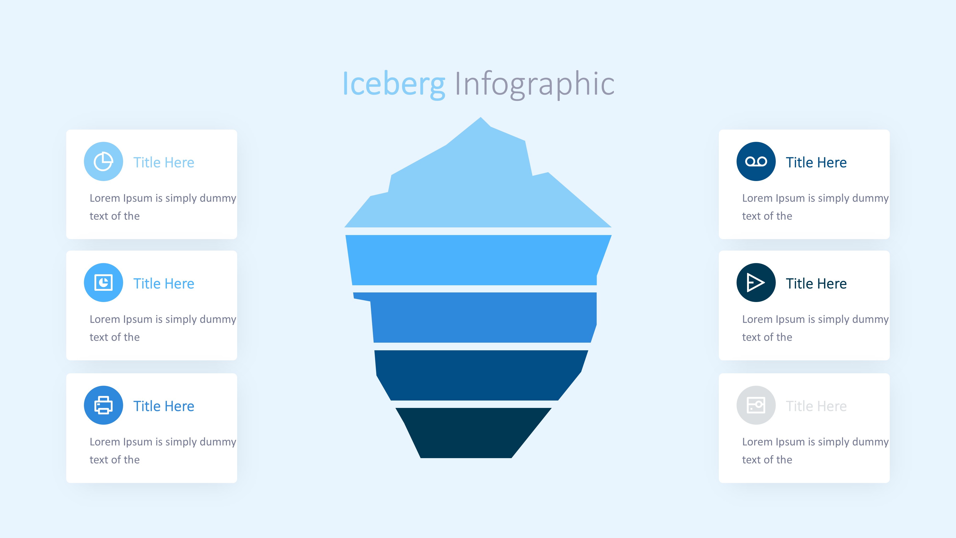 冰山雪山信息图示PPT模板