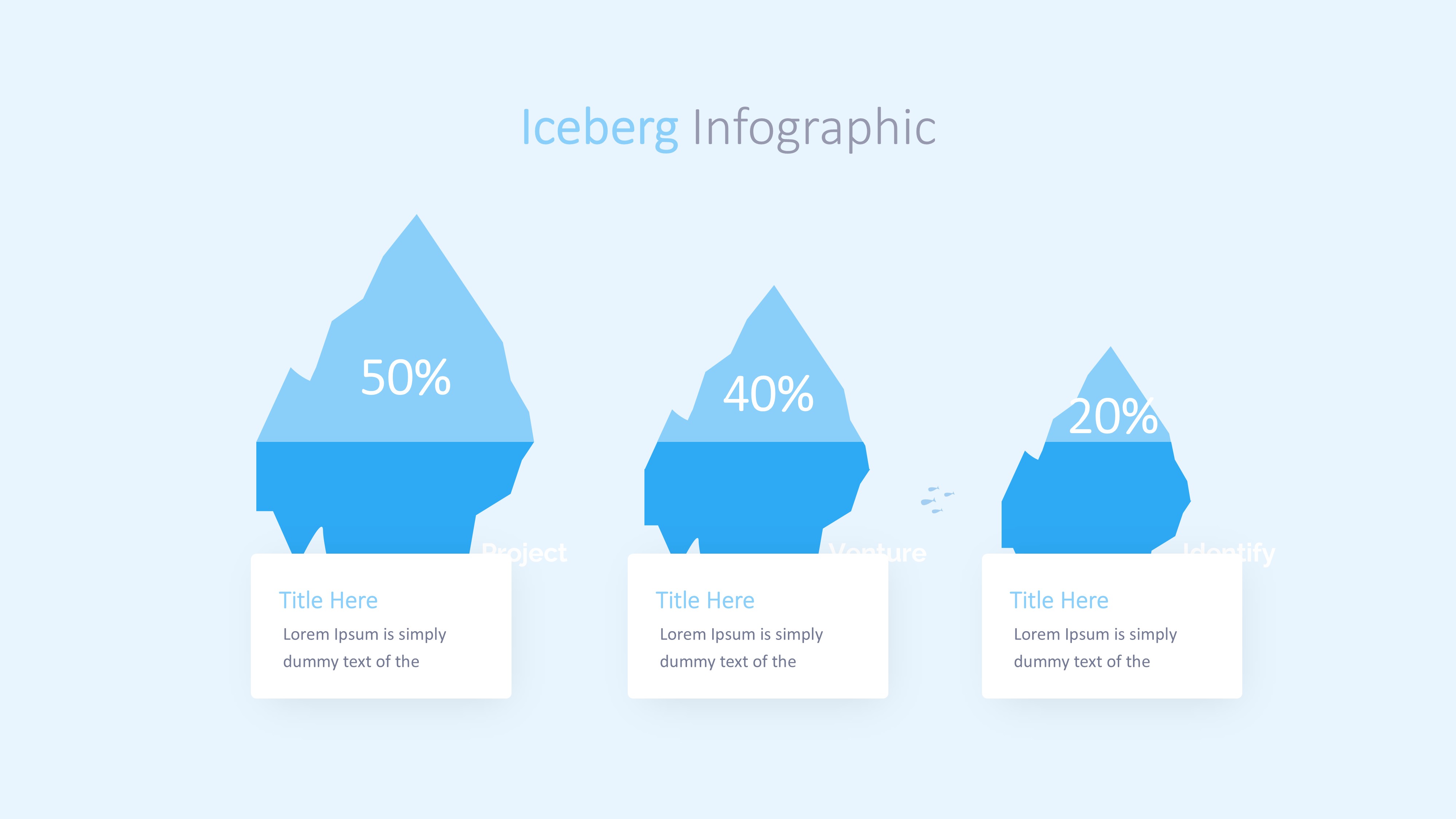 冰山雪山信息图示PPT模板