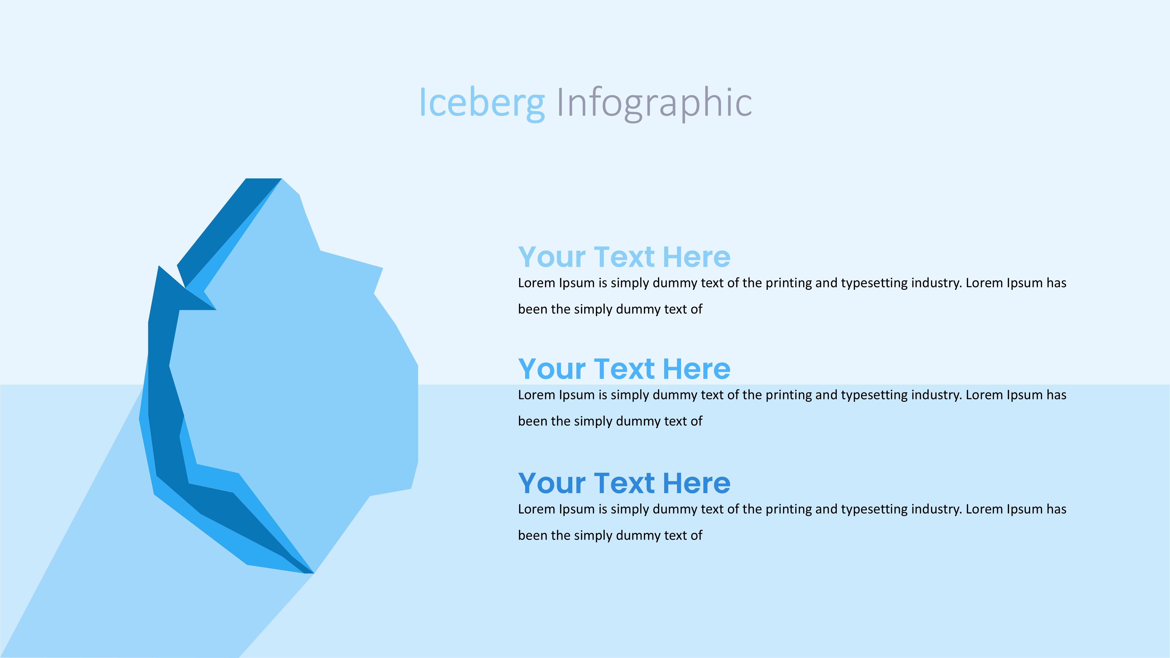冰山雪山信息图示PPT模板