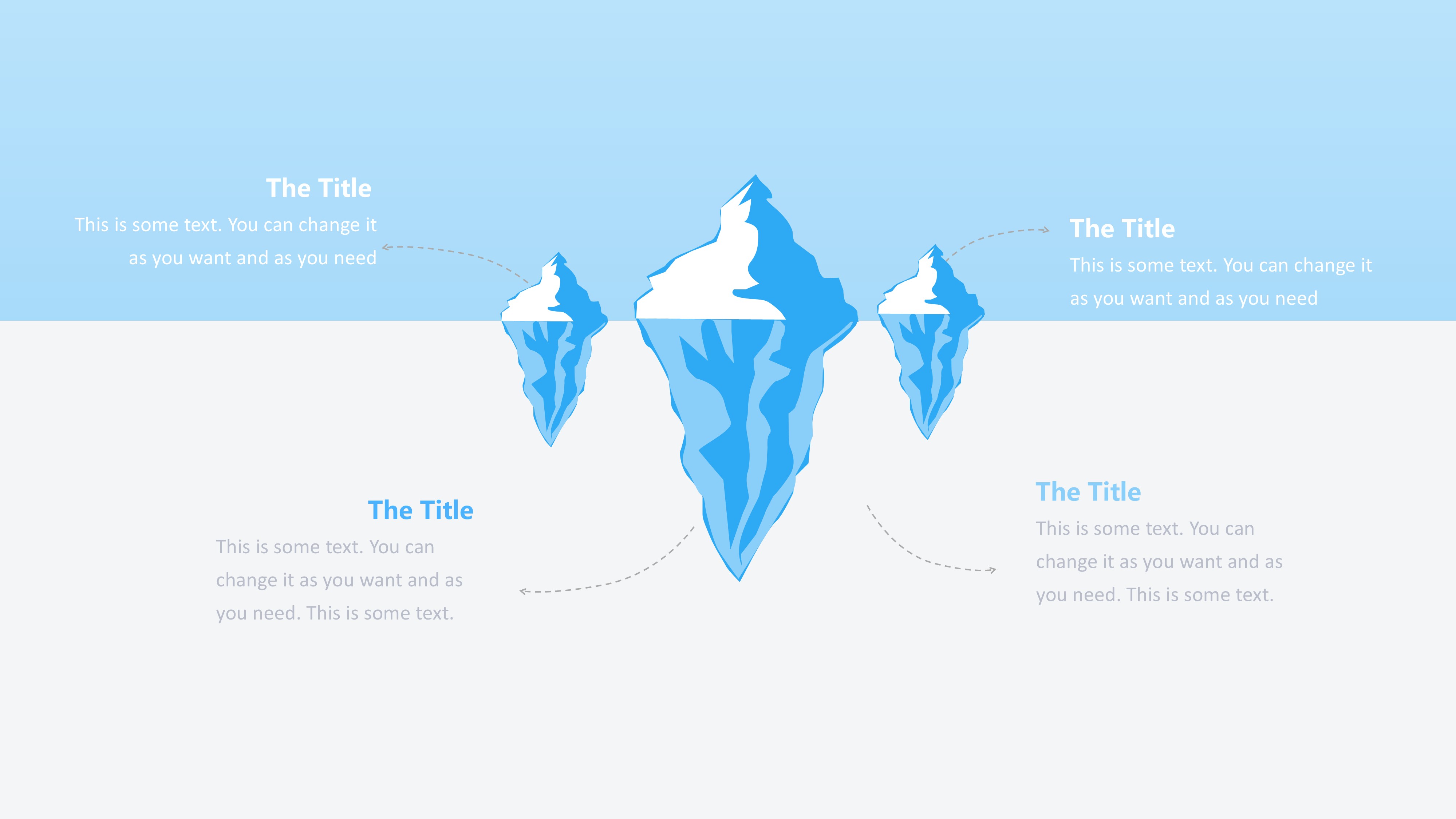 冰山雪山信息图示PPT模板