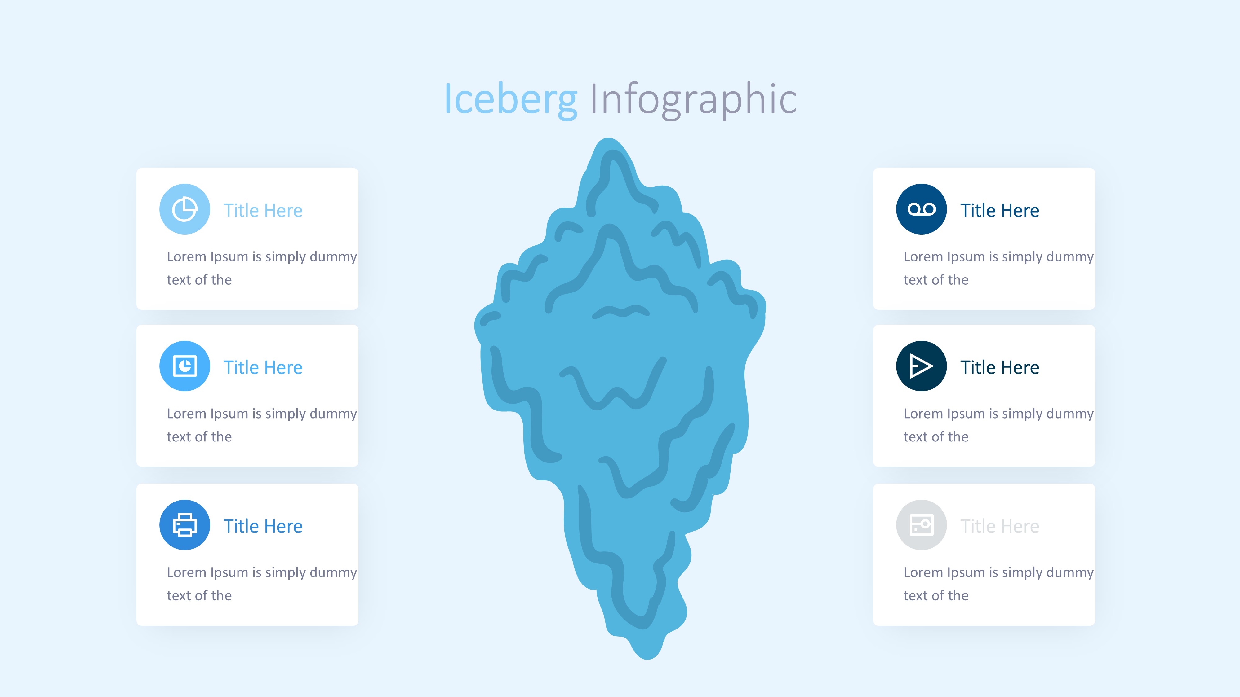 冰山雪山信息图示PPT模板