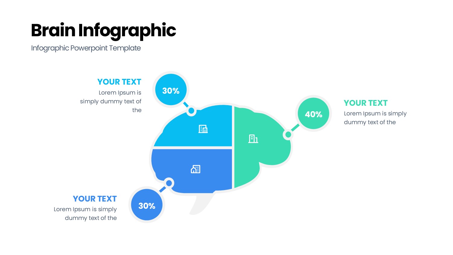 大脑信息图示PPT模板