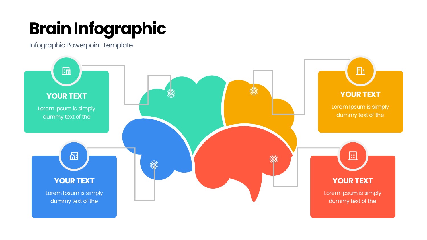 大脑信息图示PPT模板