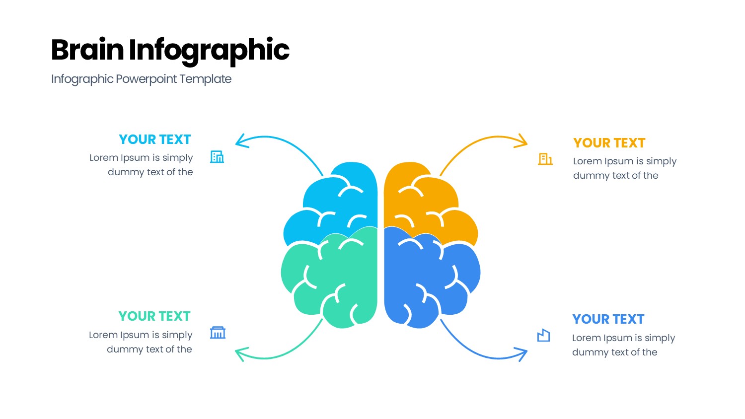 大脑信息图示PPT模板