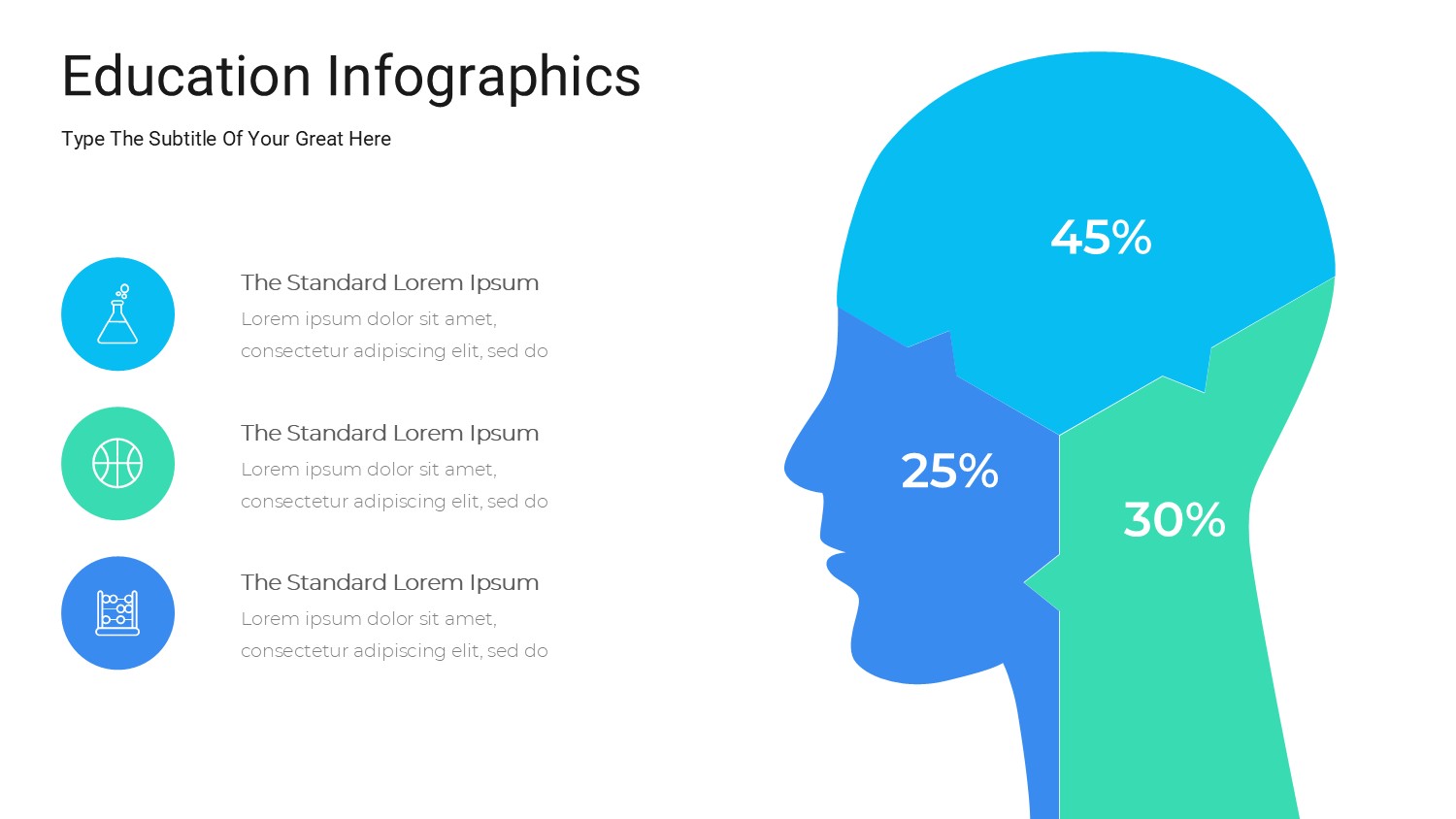大脑信息图示PPT模板