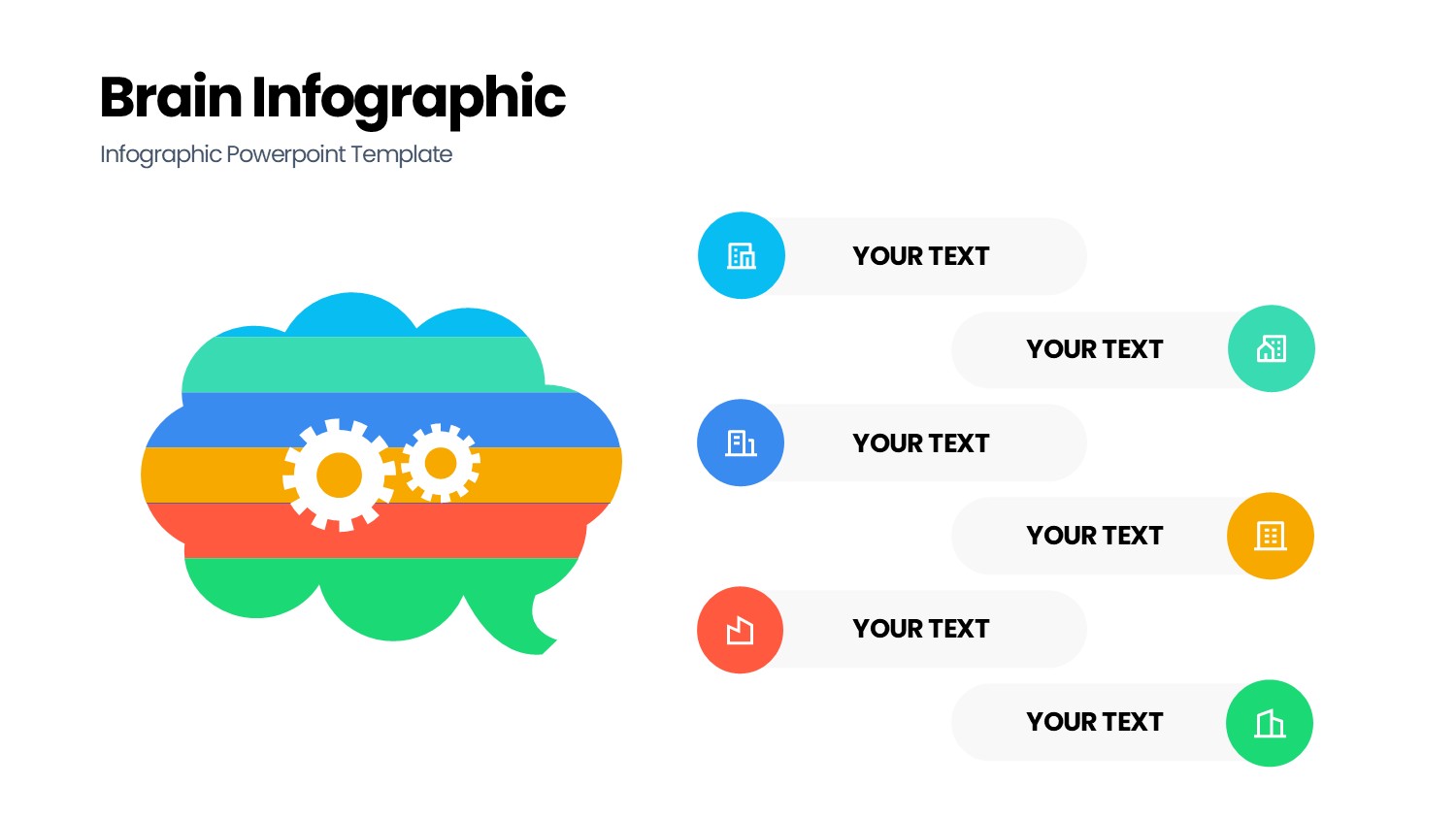大脑信息图示PPT模板