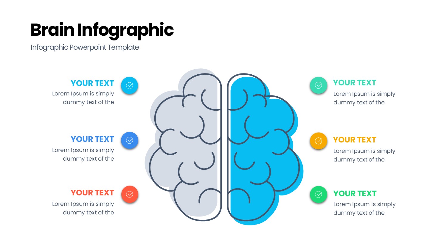 大脑信息图示PPT模板