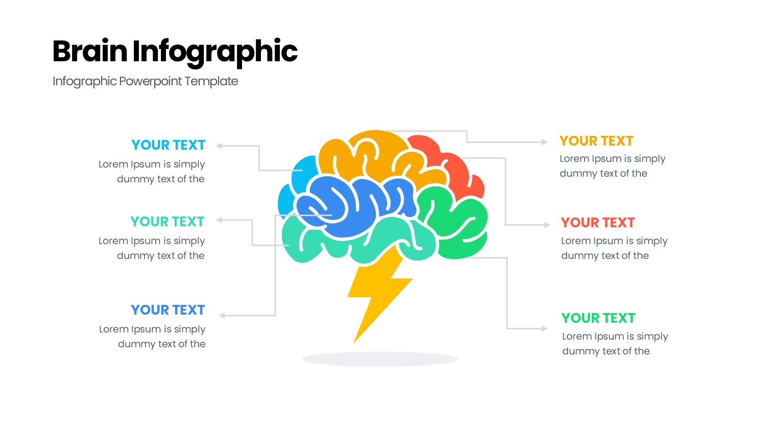 大脑信息图示PPT模板