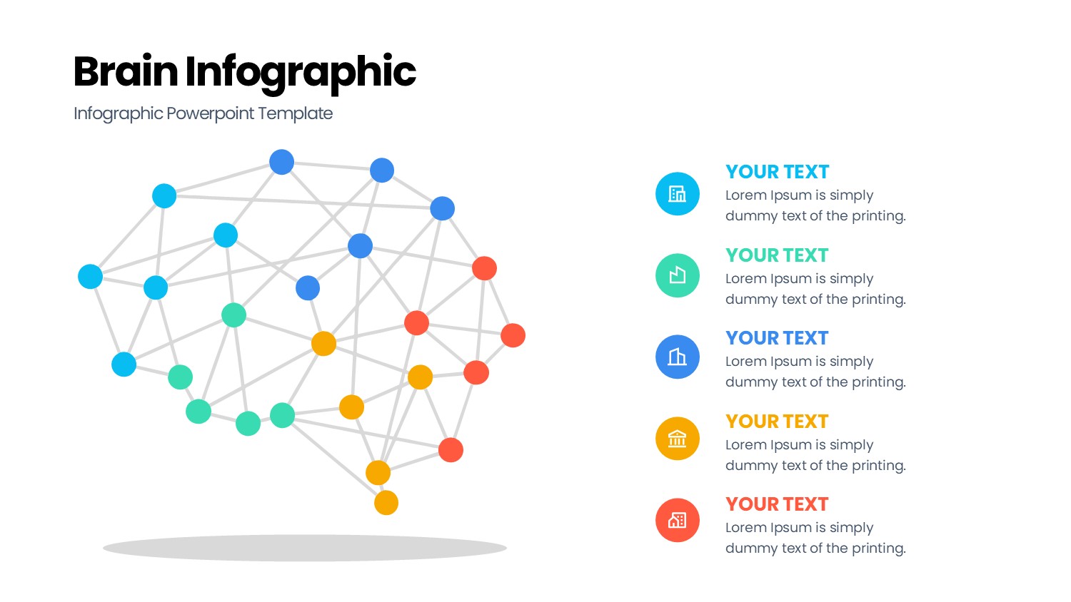 大脑信息图示PPT模板