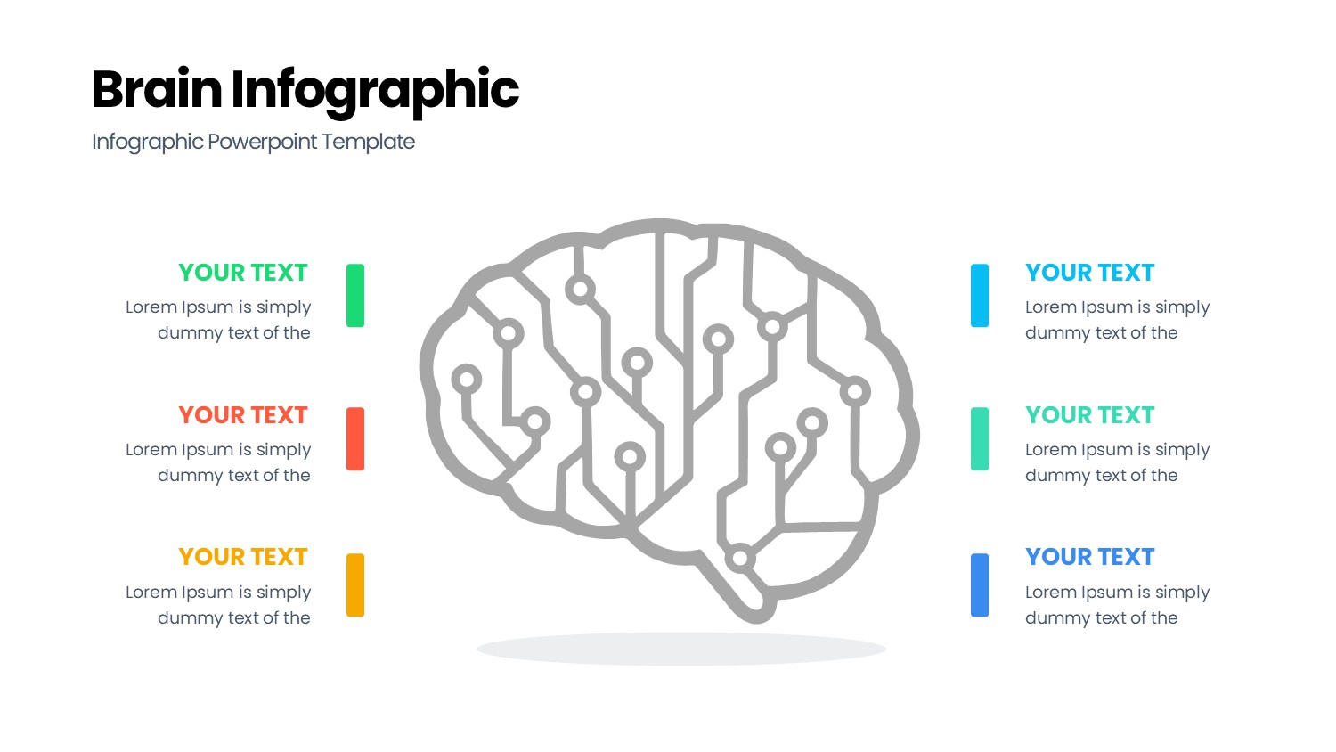 大脑信息图示PPT模板