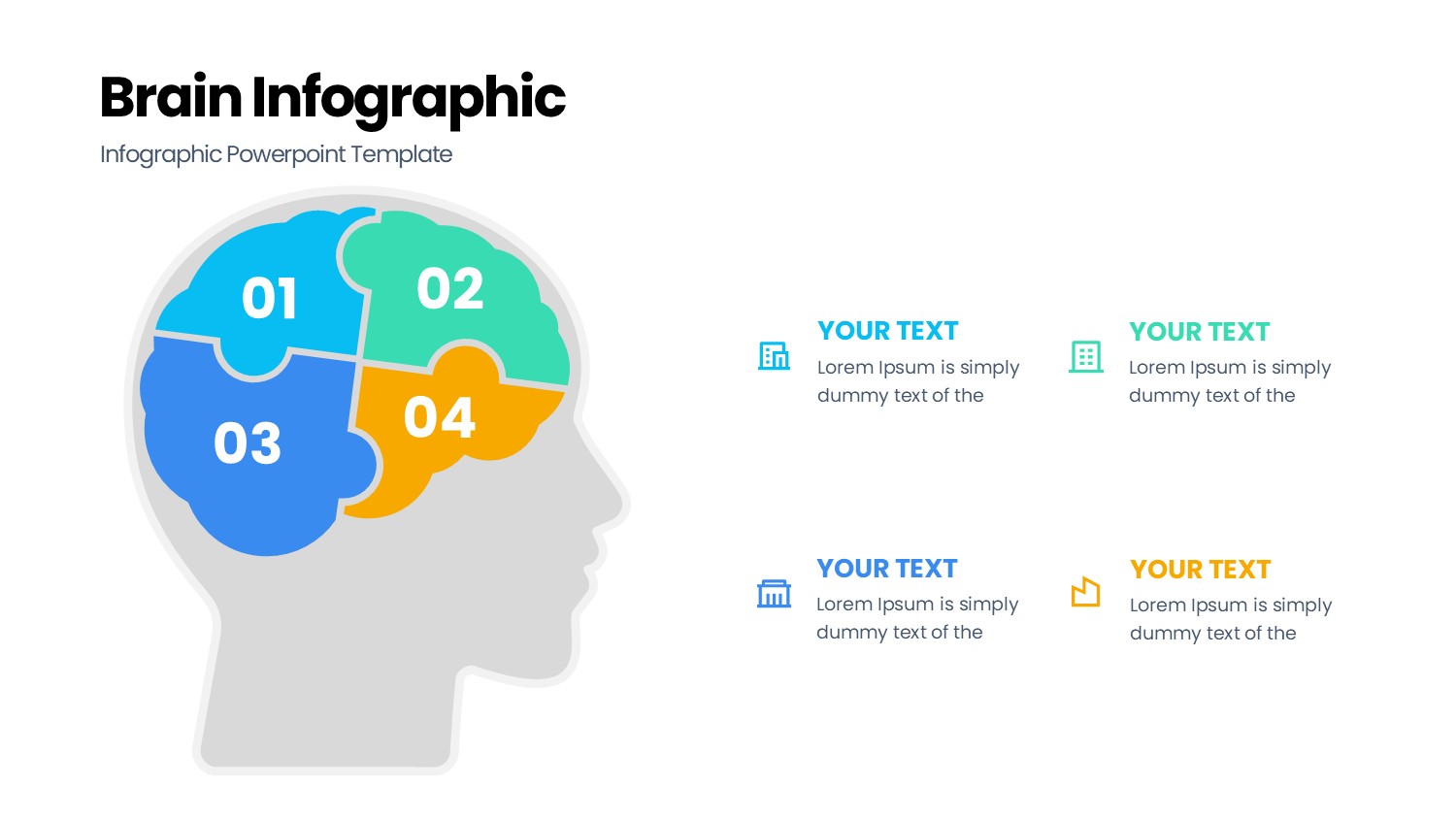 大脑信息图示PPT模板