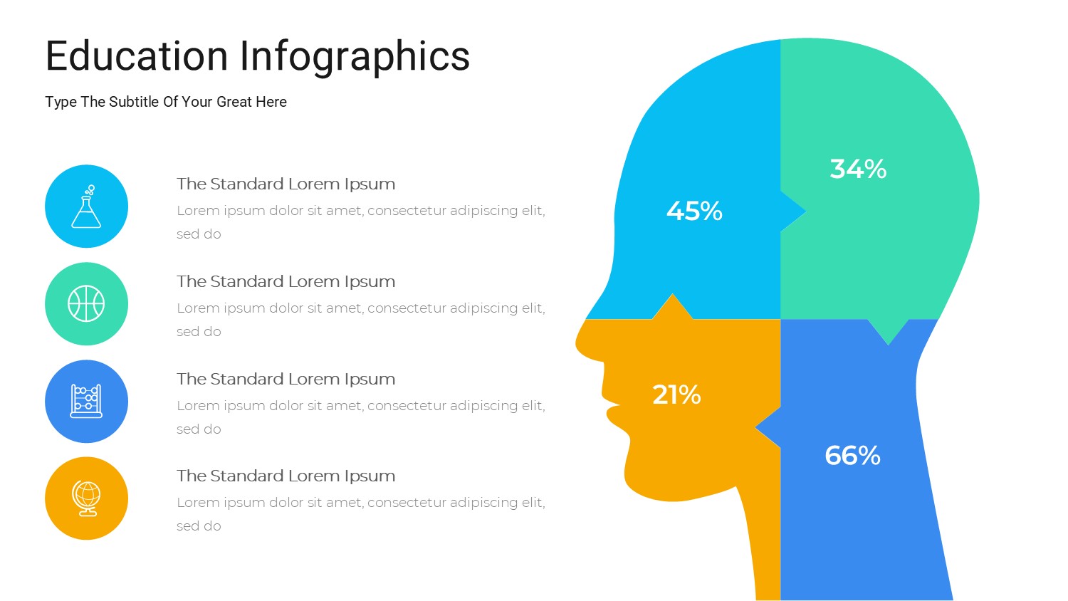 大脑信息图示PPT模板