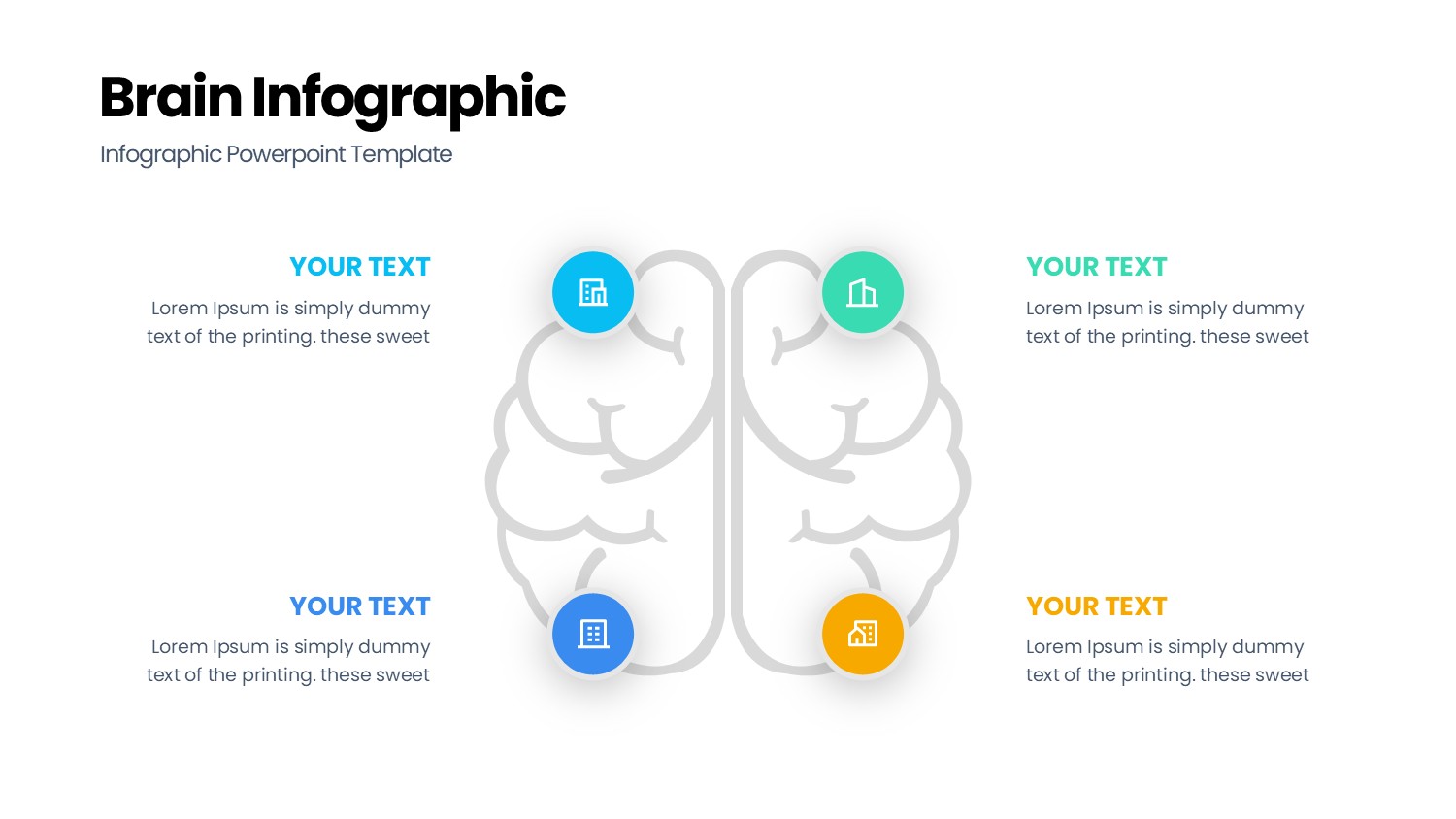大脑信息图示PPT模板