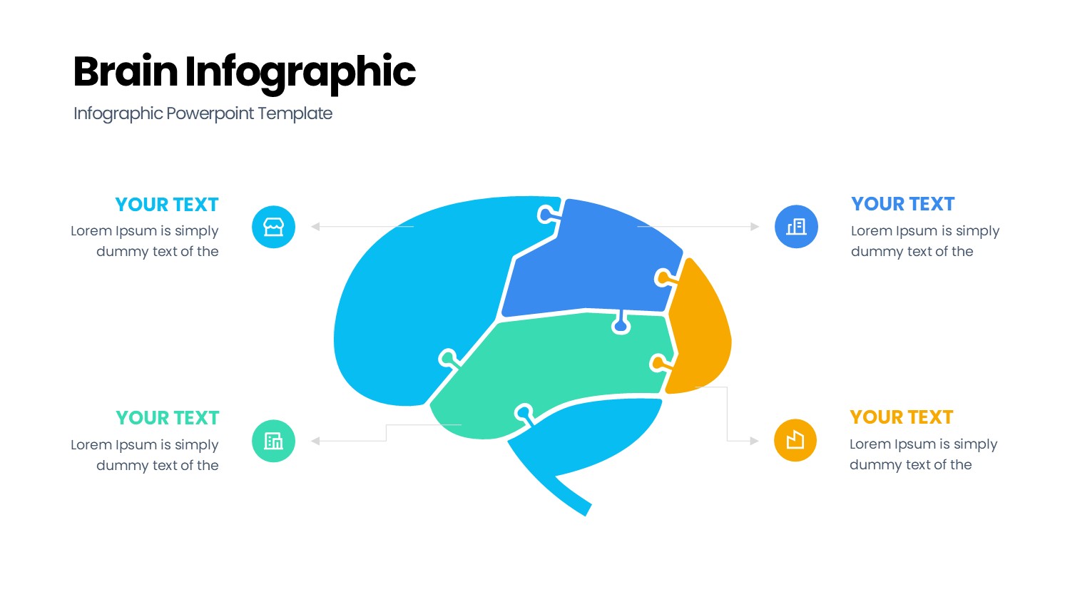 大脑信息图示PPT模板