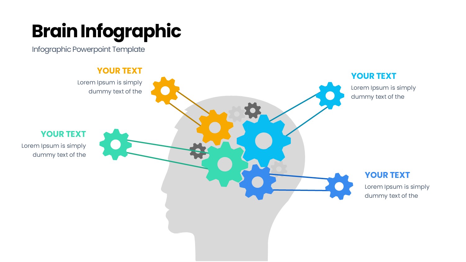 大脑信息图示PPT模板