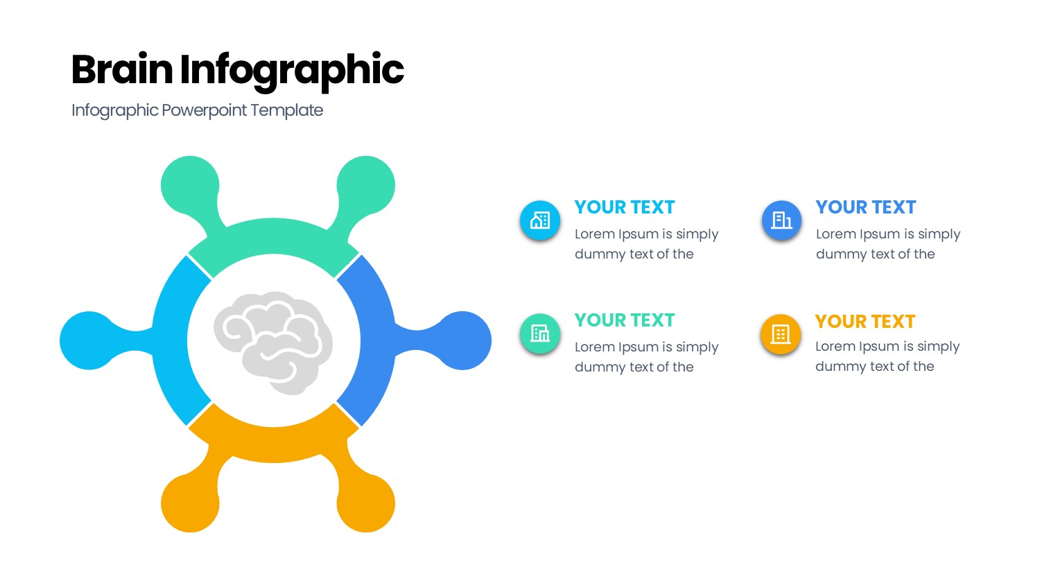 大脑信息图示PPT模板