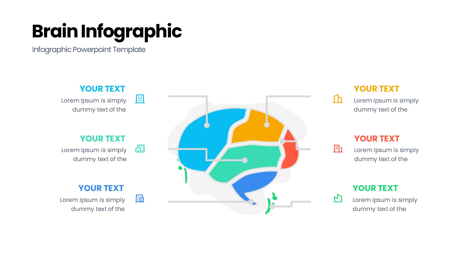 大脑信息图示PPT模板