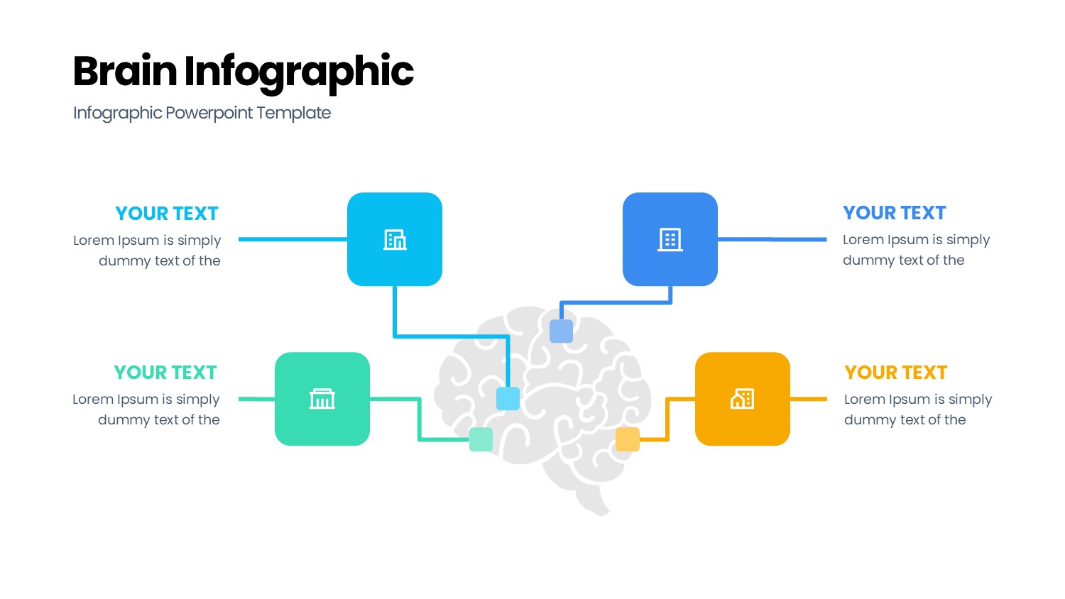 大脑信息图示PPT模板