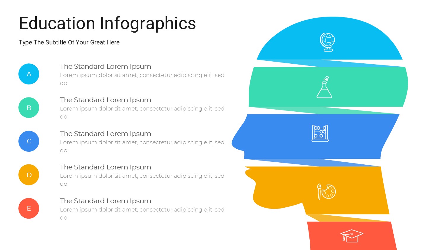 大脑信息图示PPT模板