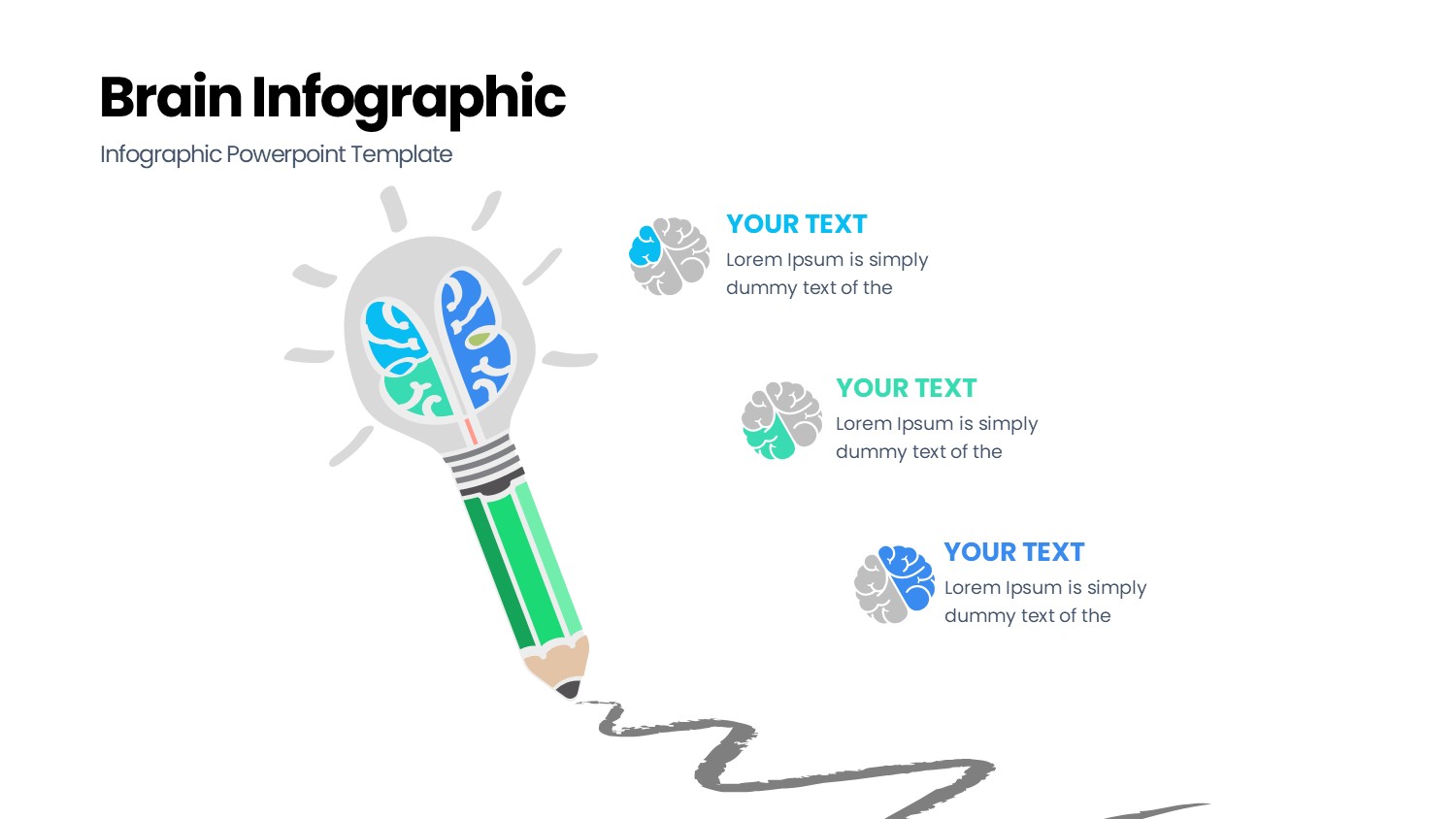 大脑信息图示PPT模板