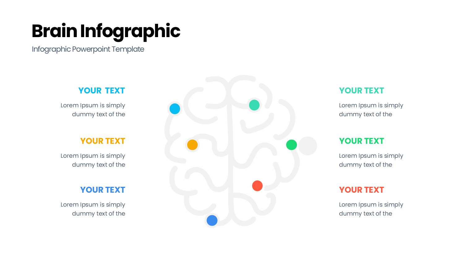 大脑信息图示PPT模板