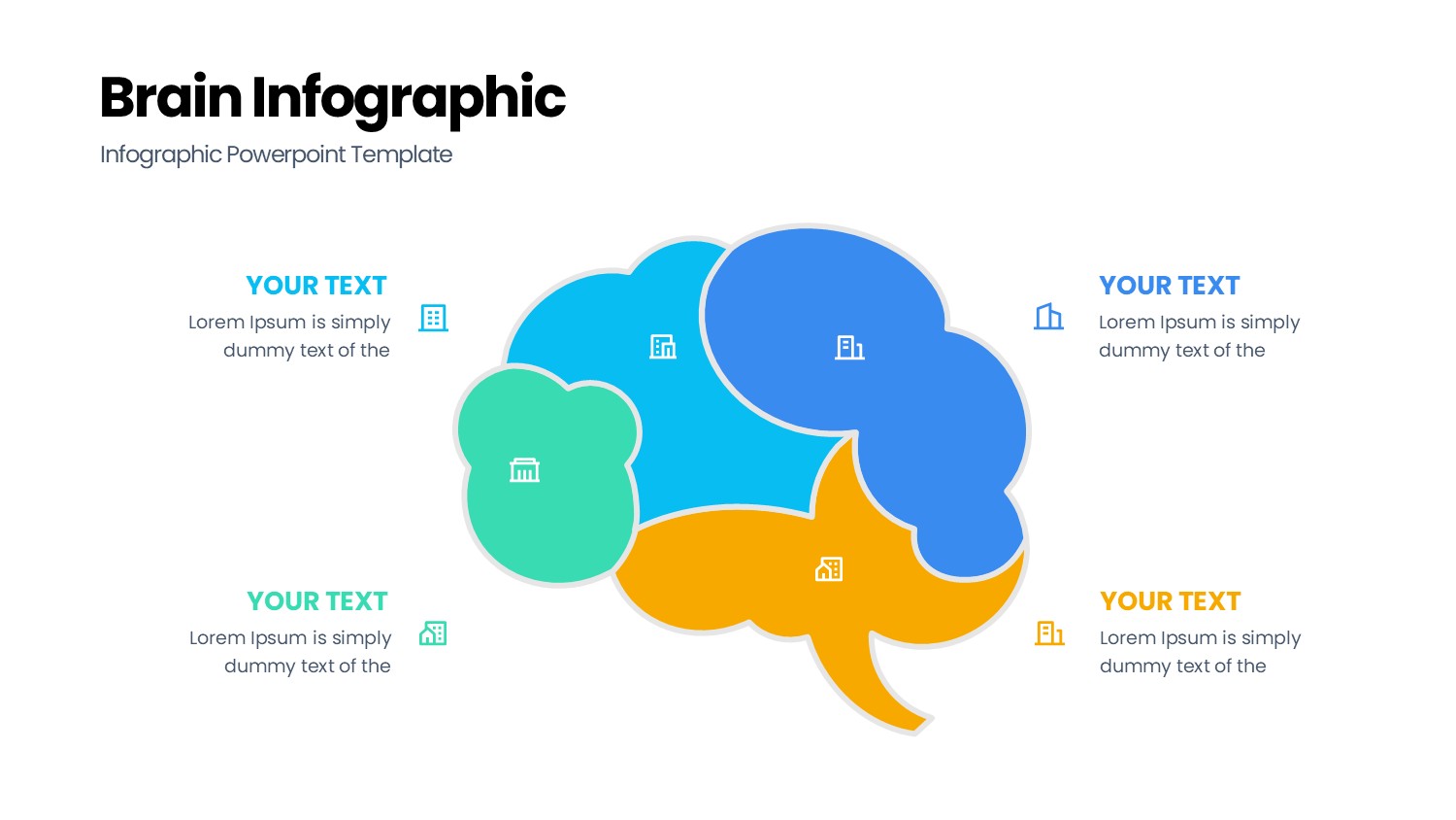 大脑信息图示PPT模板
