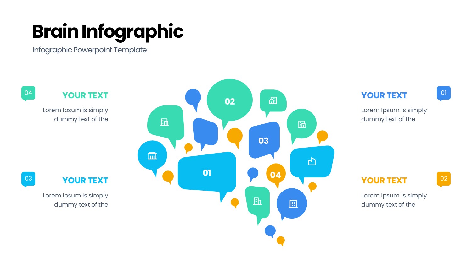 大脑信息图示PPT模板