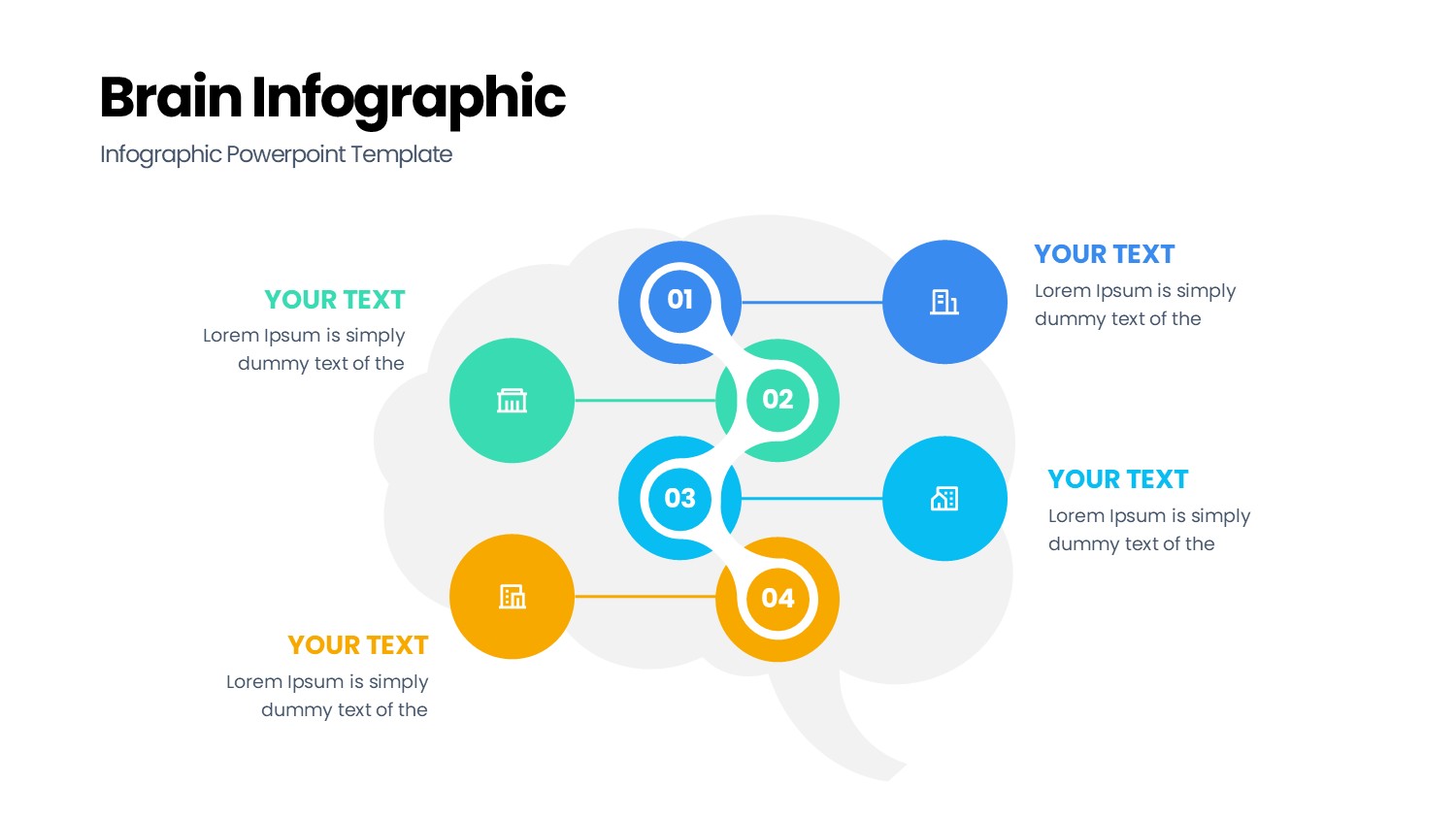大脑信息图示PPT模板