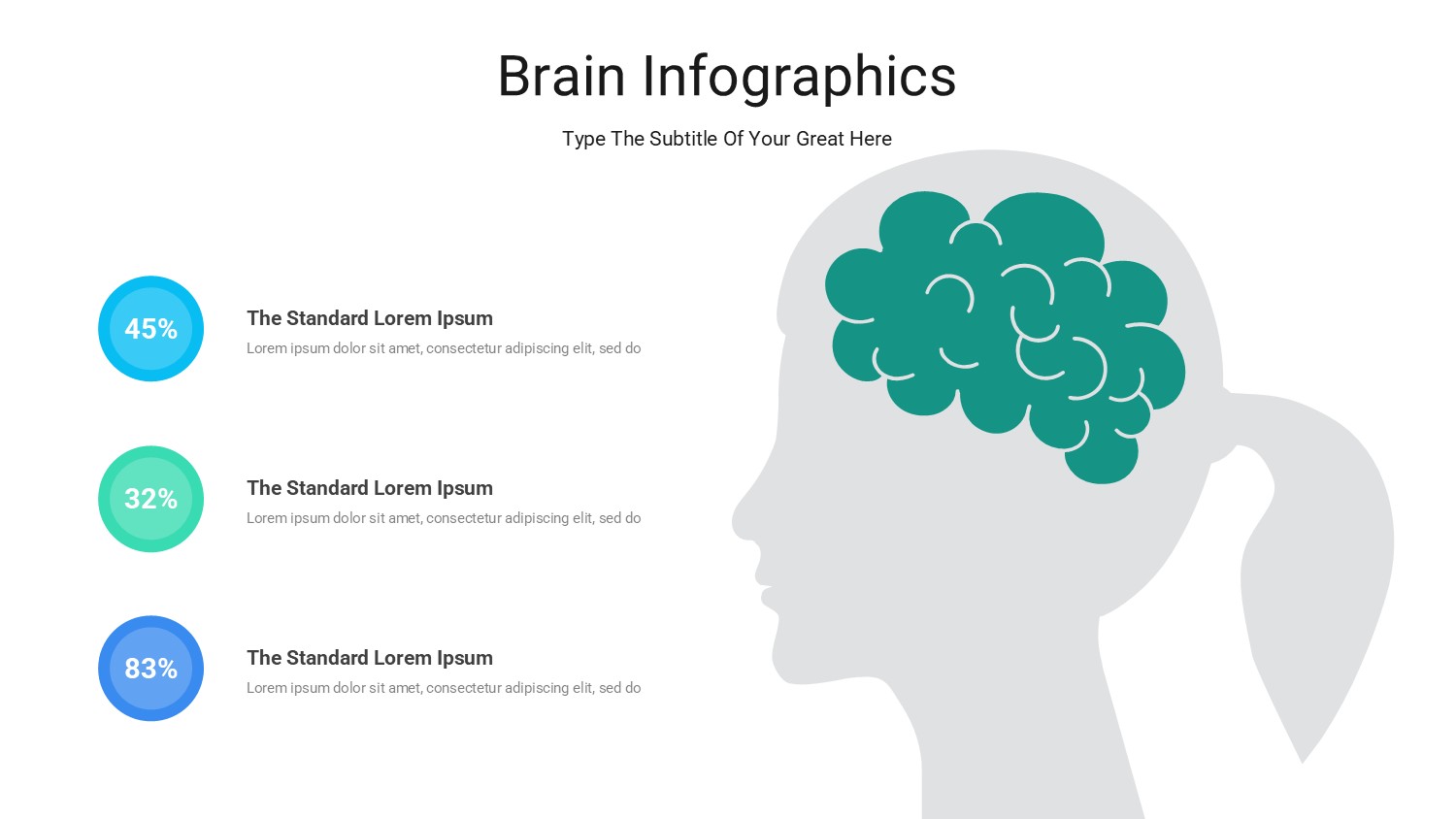 大脑信息图示PPT模板