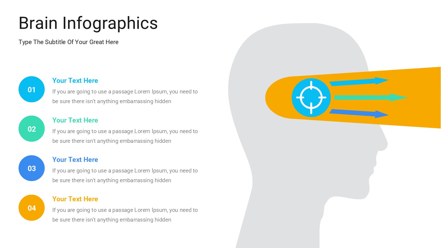 大脑信息图示PPT模板