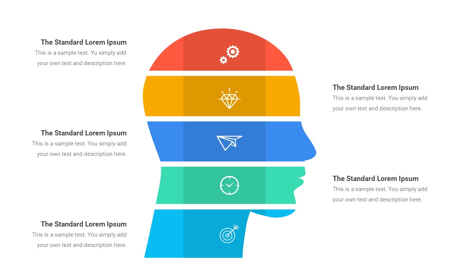 大脑信息图示PPT模板