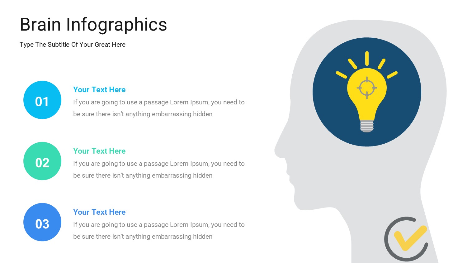 大脑信息图示PPT模板