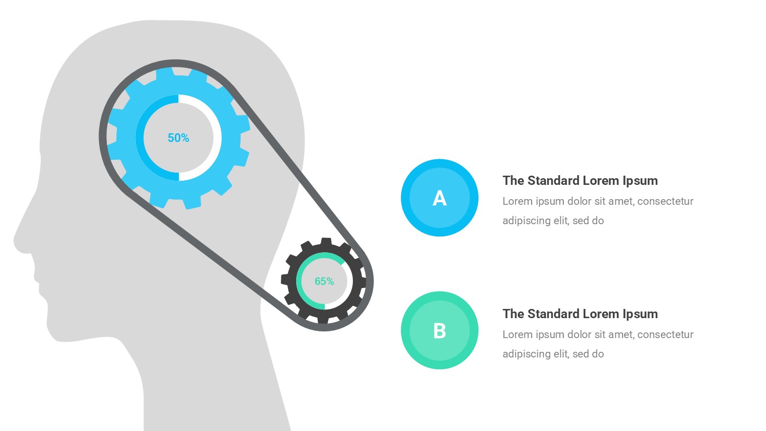 大脑信息图示PPT模板