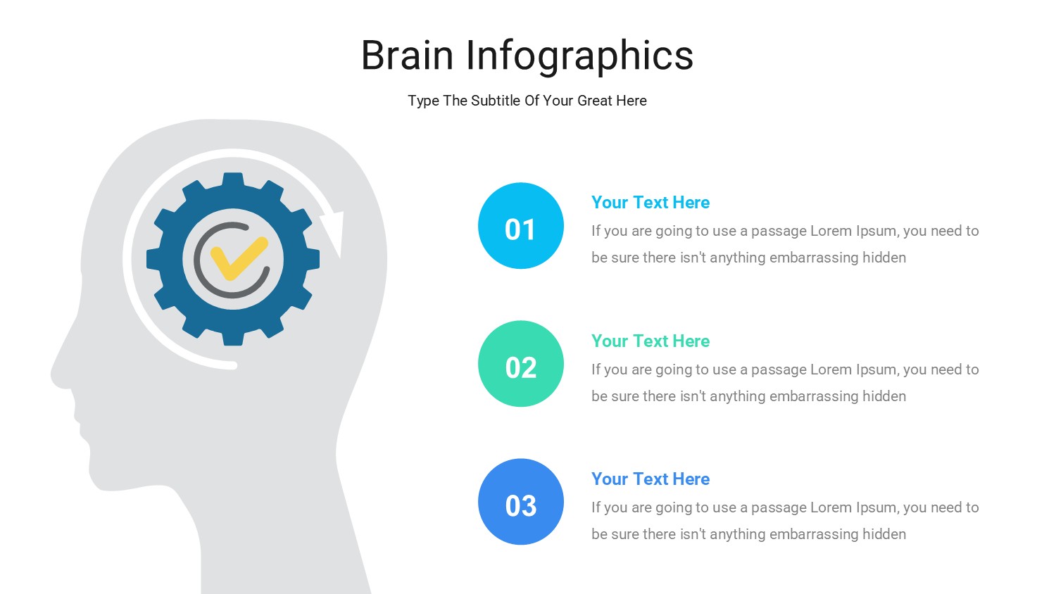 大脑信息图示PPT模板