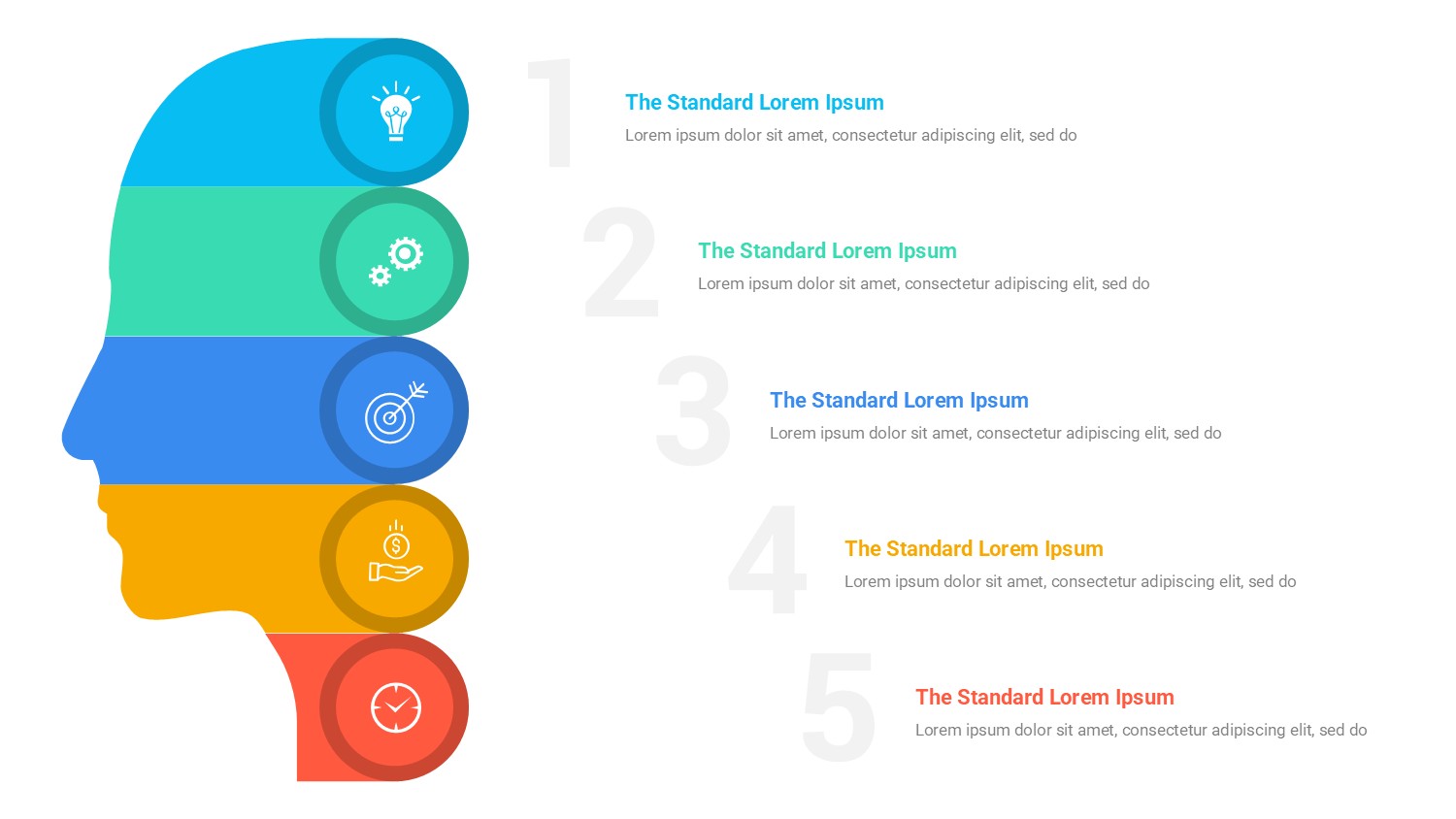 大脑信息图示PPT模板