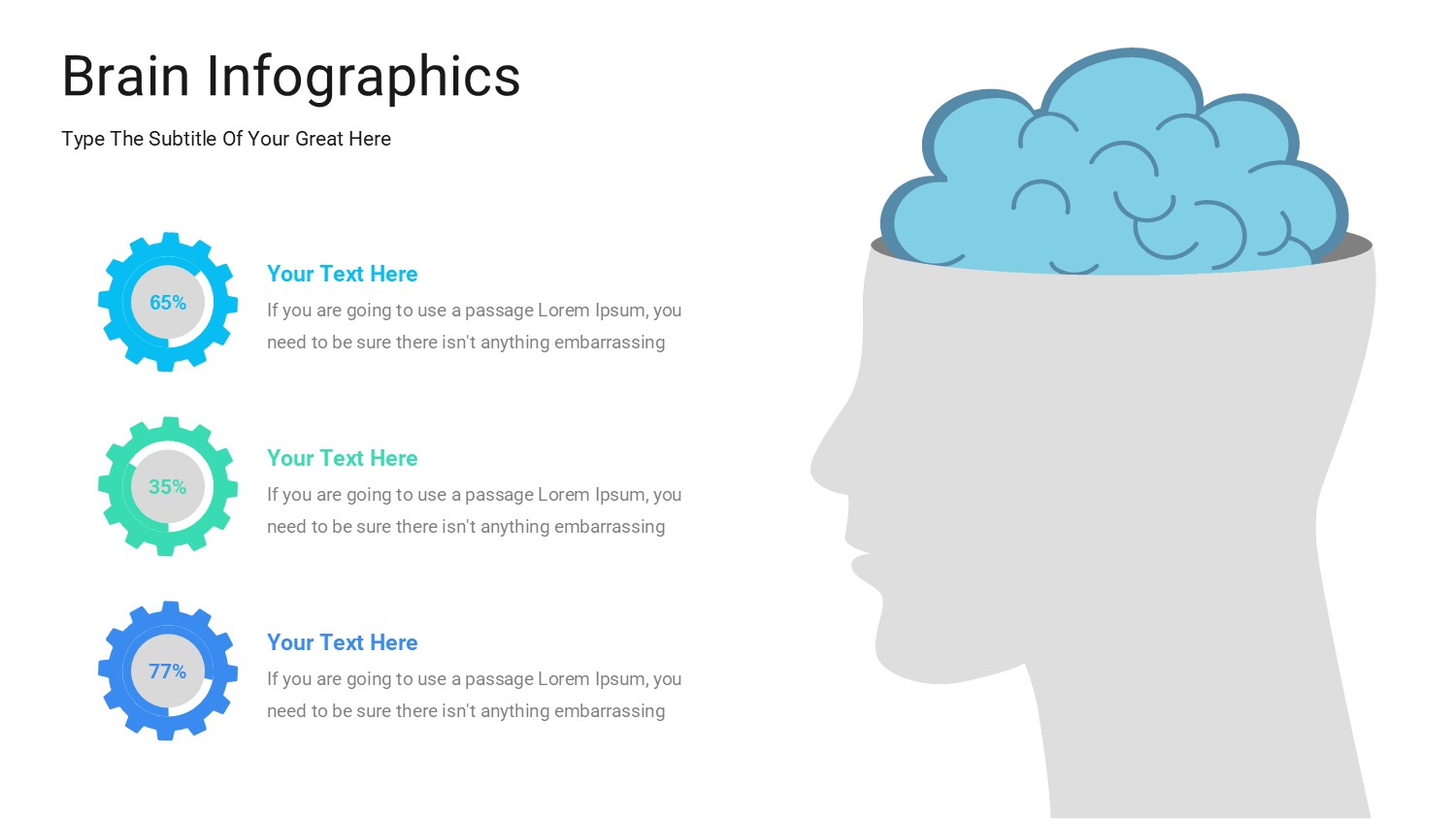 大脑信息图示PPT模板