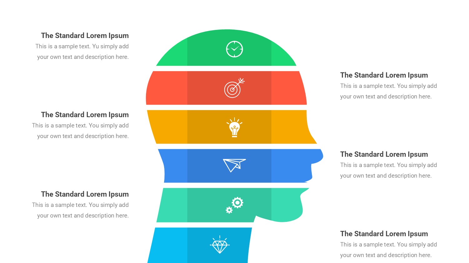 大脑信息图示PPT模板