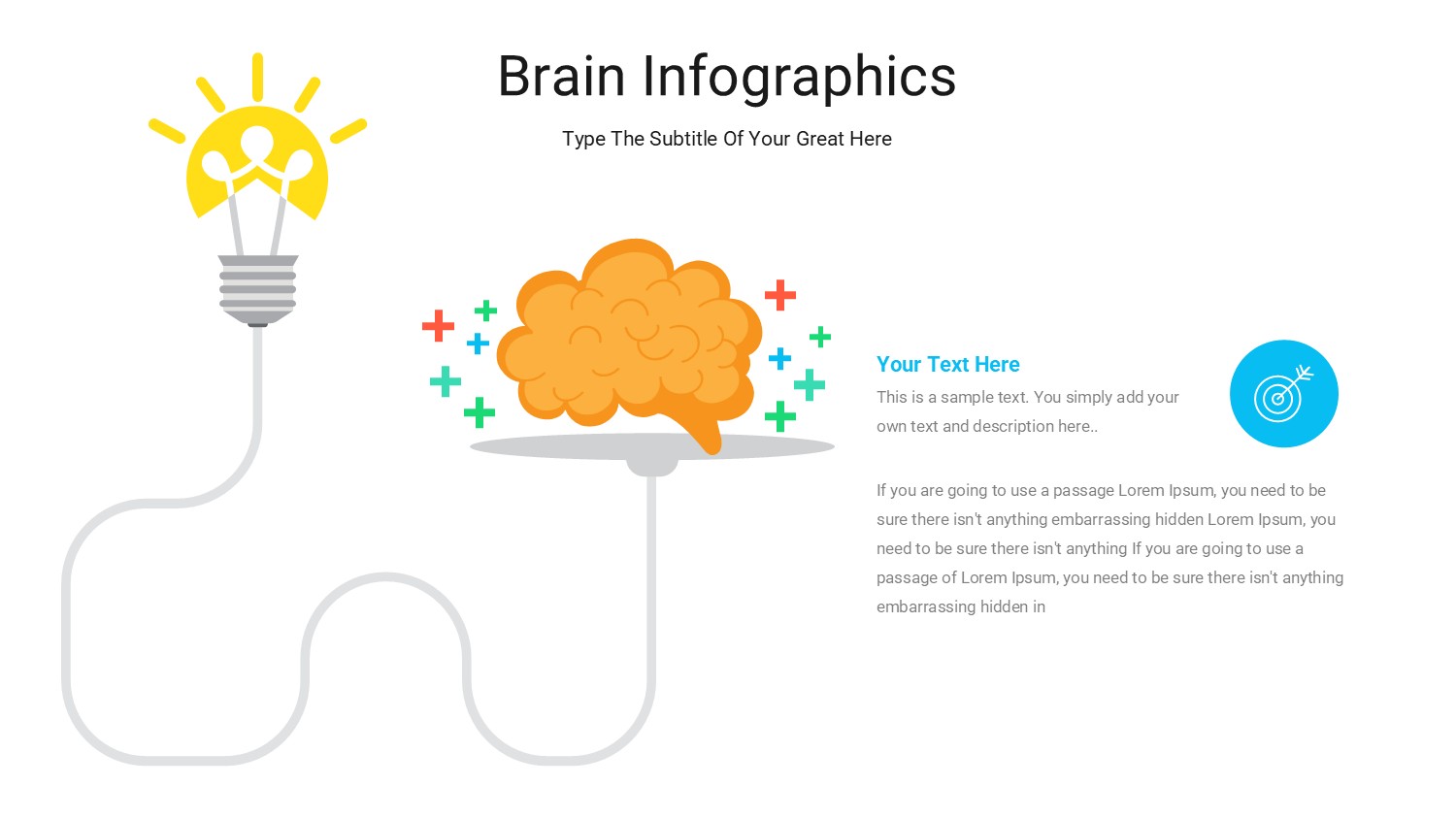 大脑信息图示PPT模板