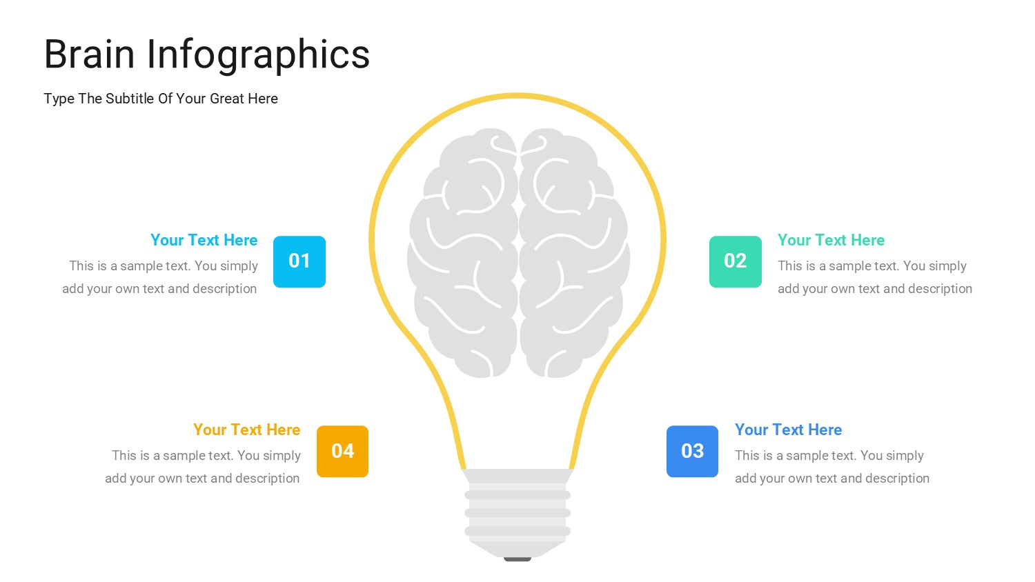 大脑信息图示PPT模板