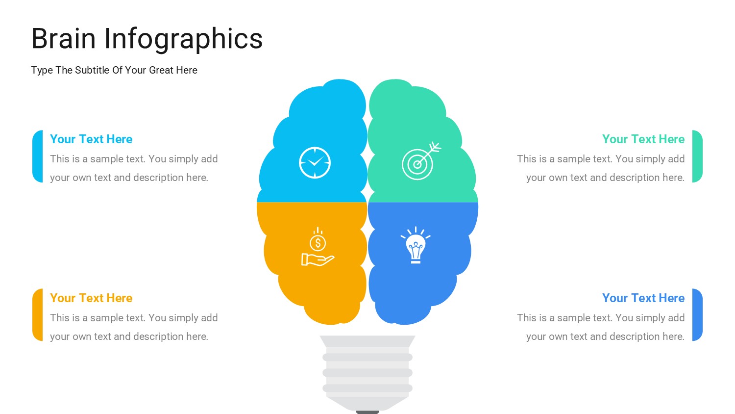 大脑信息图示PPT模板